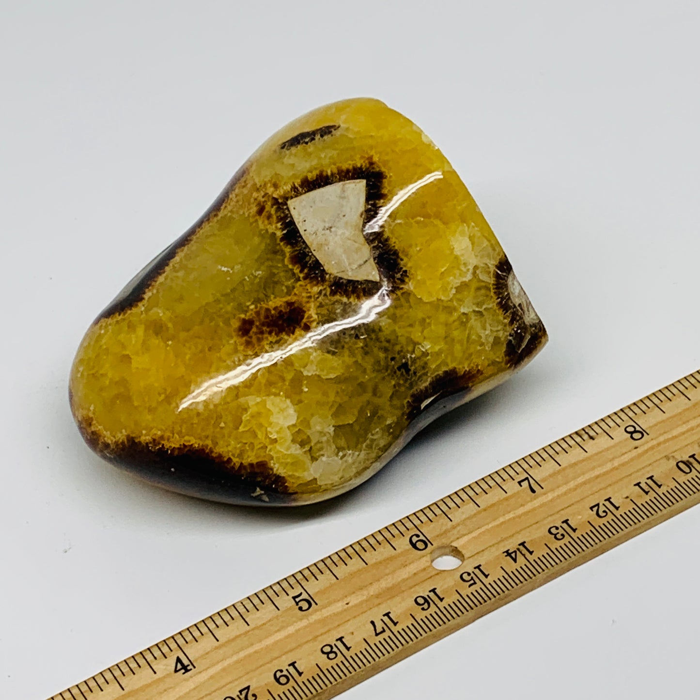 1.01 lbs, 3.4"x2.7"x2.1", Septarian Nodules Freeform Polished Crystal, B37387