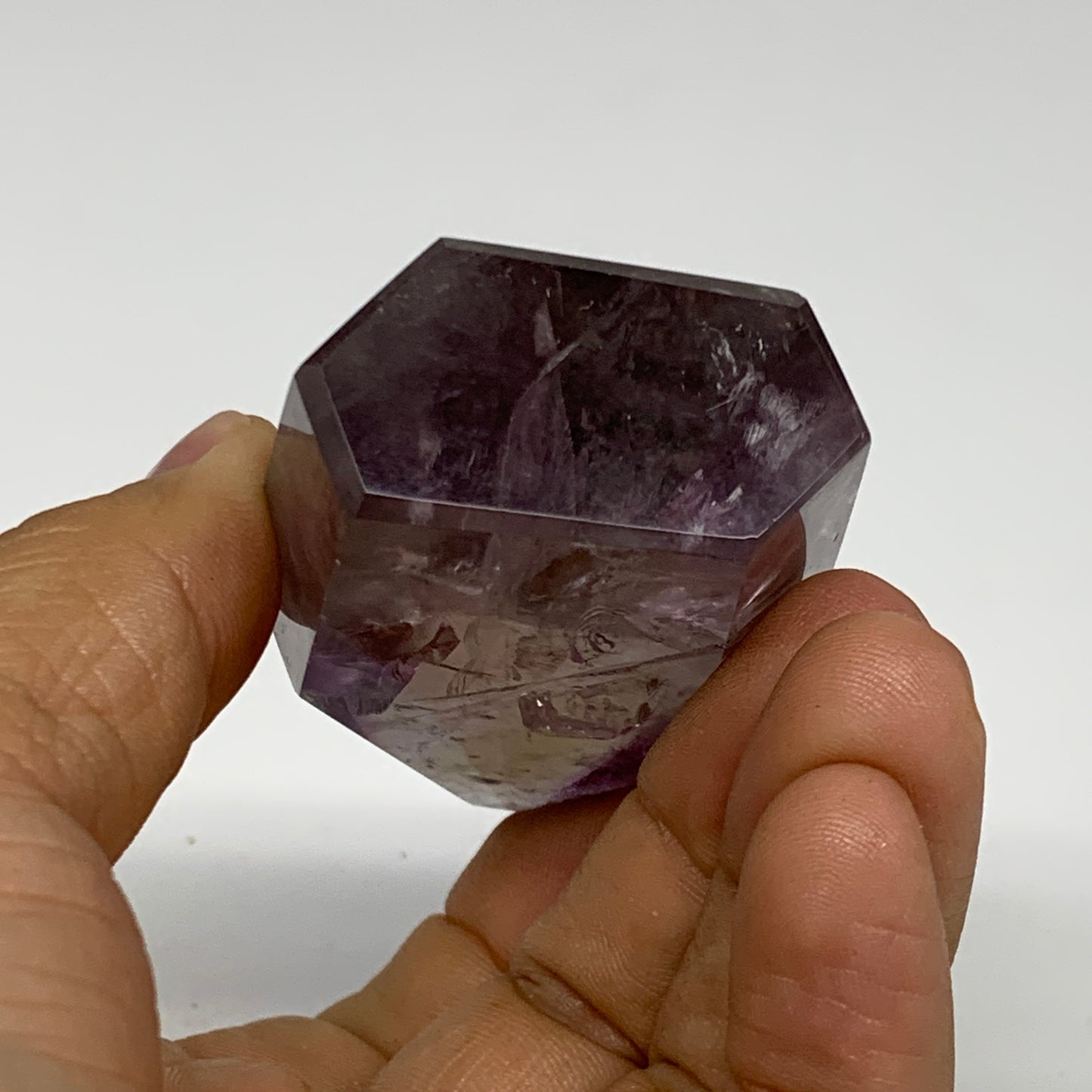 93.1g, 2.6"x1.6"x0.9", Natural Amethyst Tower Point Obelisk @Brazil, B32357