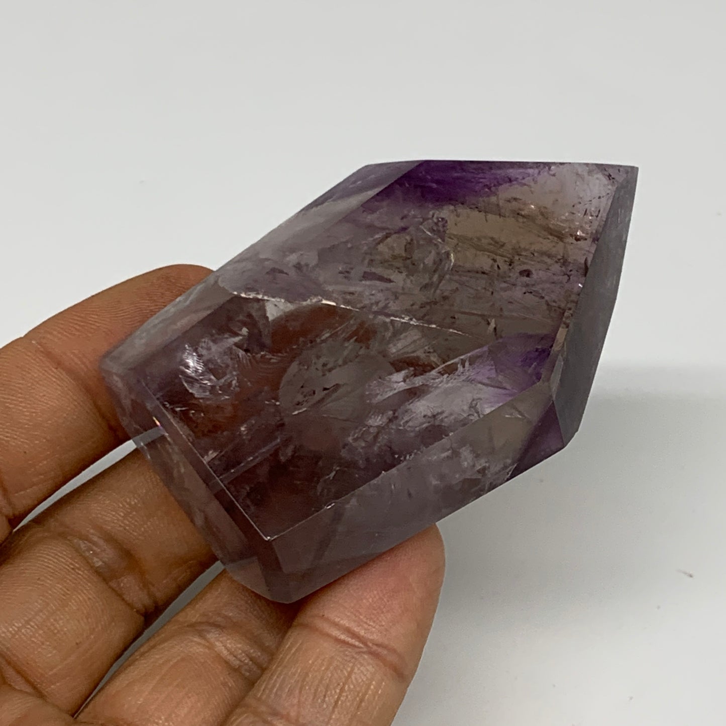 93.1g, 2.6"x1.6"x0.9", Natural Amethyst Tower Point Obelisk @Brazil, B32357