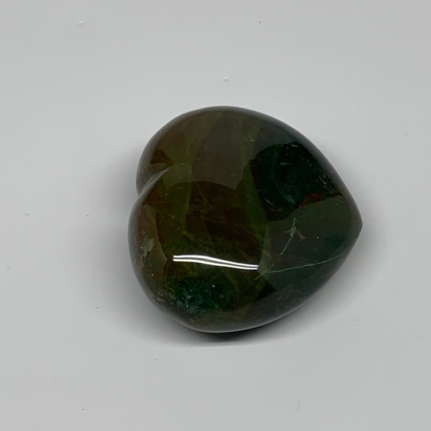 0.45 lbs, 2.4"x2.9"x1.2" Ocean Jasper Heart Polished Healing Crystal, B30884