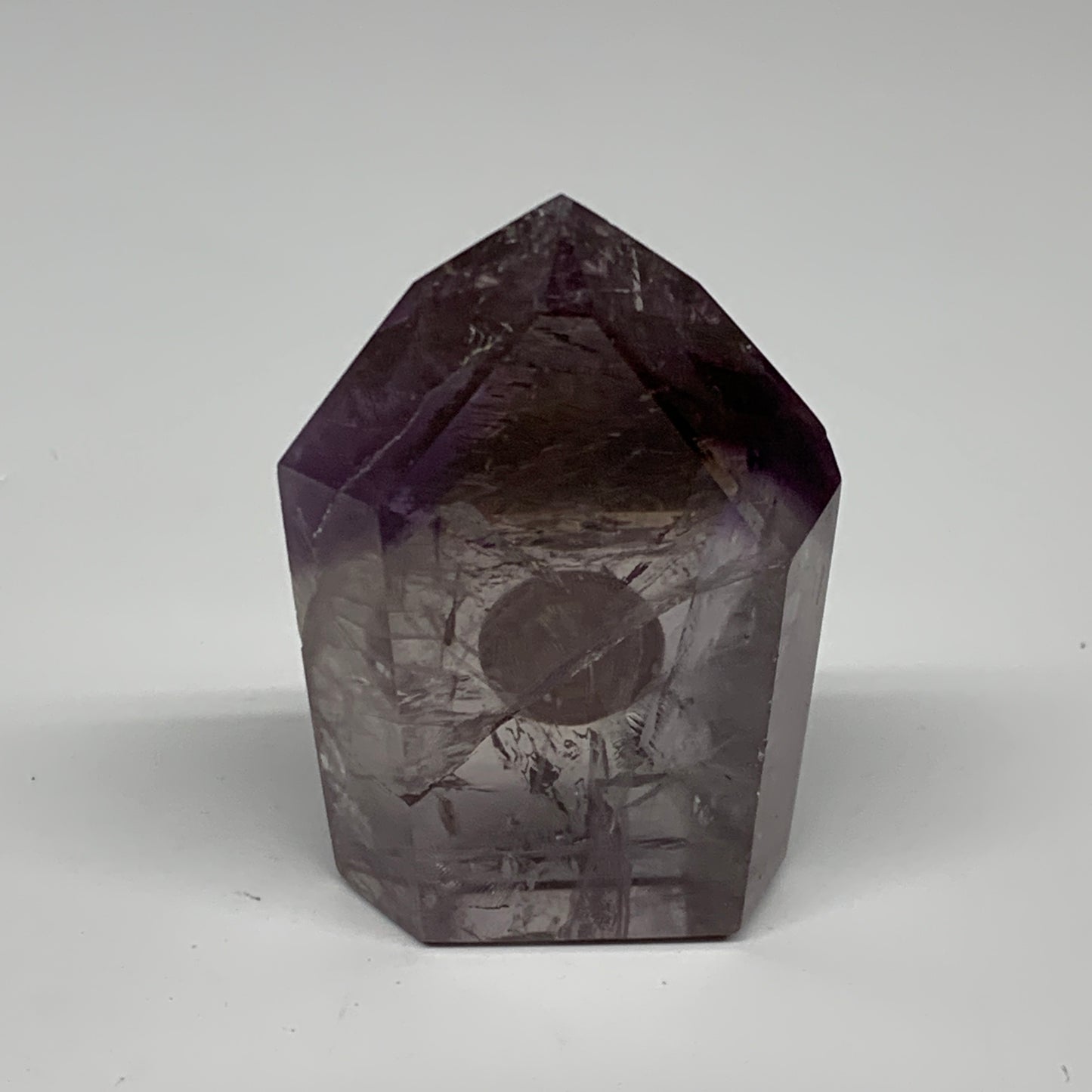 93.1g, 2.6"x1.6"x0.9", Natural Amethyst Tower Point Obelisk @Brazil, B32357