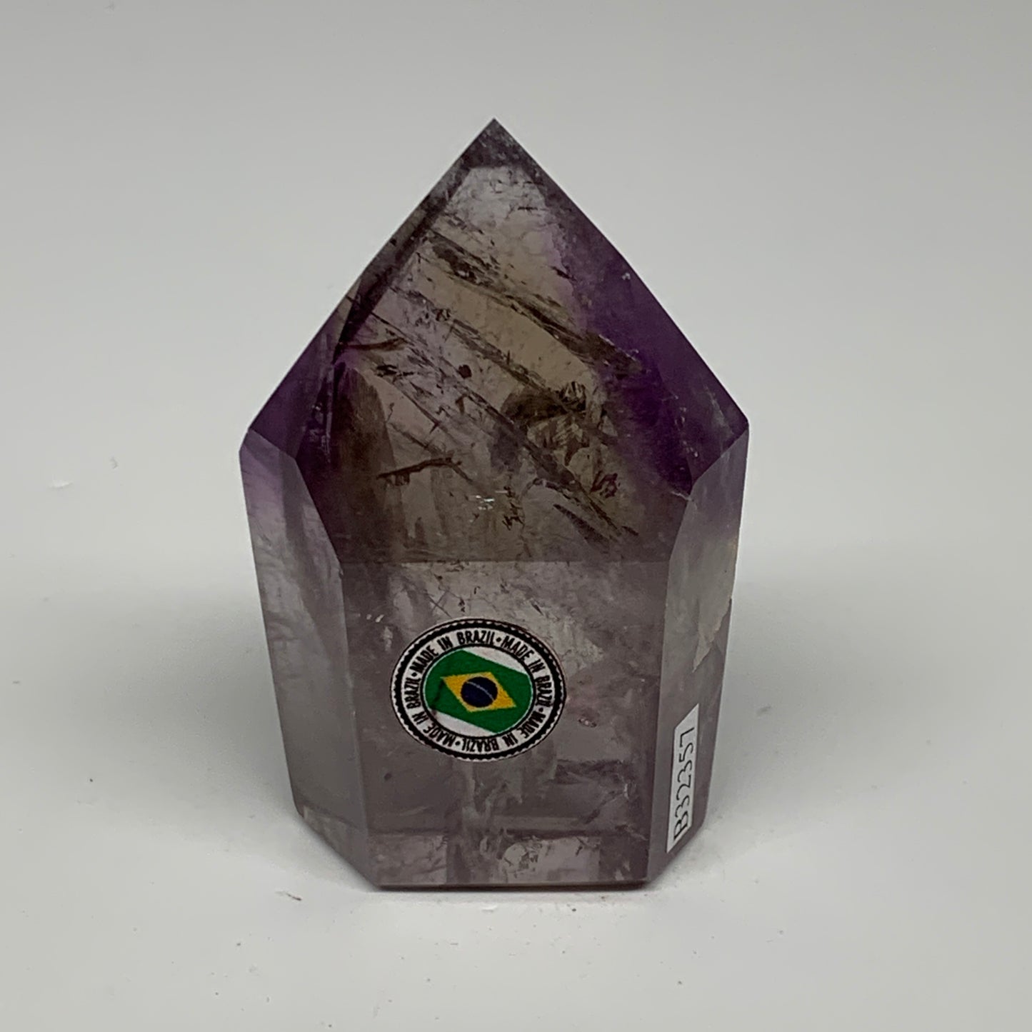 93.1g, 2.6"x1.6"x0.9", Natural Amethyst Tower Point Obelisk @Brazil, B32357