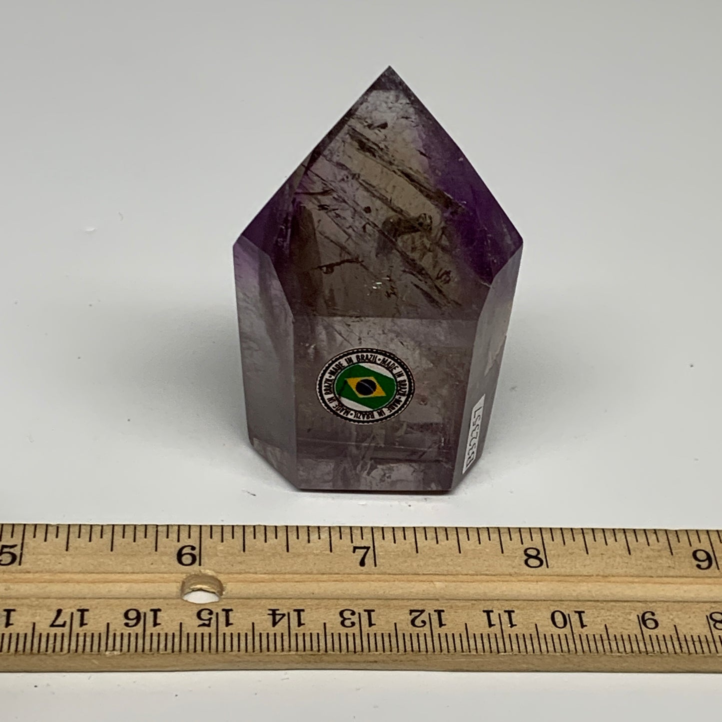 93.1g, 2.6"x1.6"x0.9", Natural Amethyst Tower Point Obelisk @Brazil, B32357