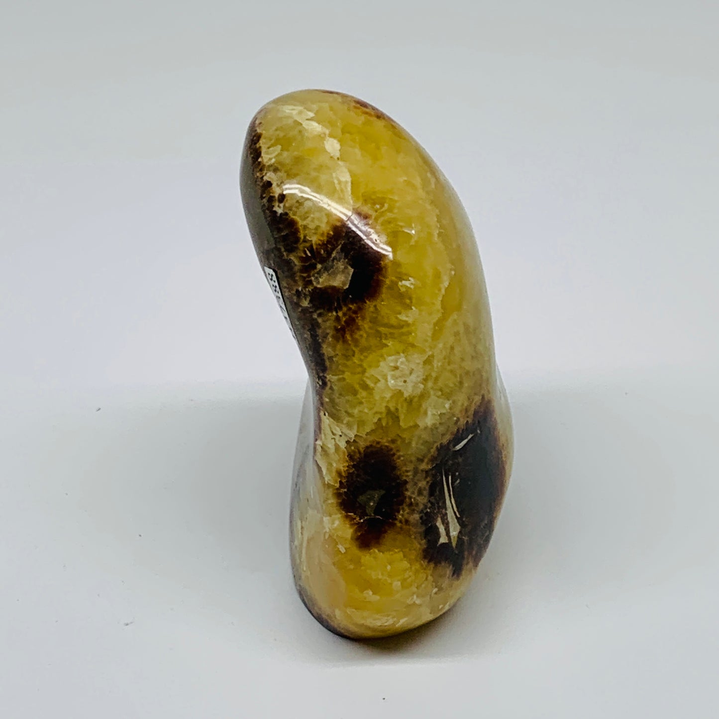 1.05 lbs, 3.8"x3"x1.6", Septarian Nodules Freeform Polished Crystal, B37388