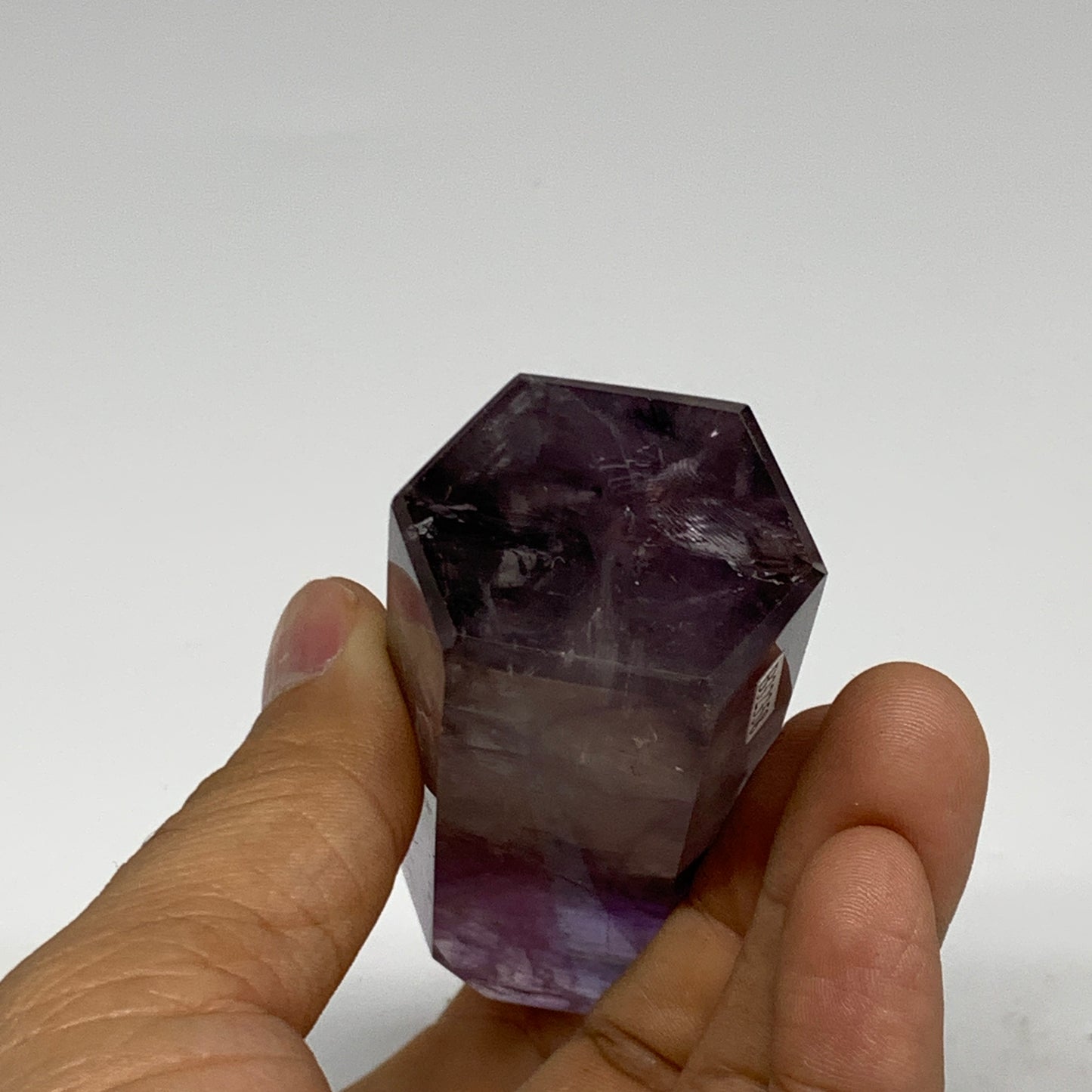 156.3g, 3.8"x1.4"x1.1", Natural Amethyst Tower Point Obelisk @Brazil, B32358