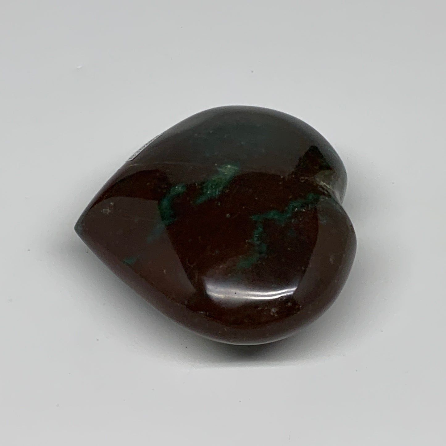 0.70 lbs, 3.1"x3.4"x1.5" Ocean Jasper Heart Polished Healing Crystal, B30883