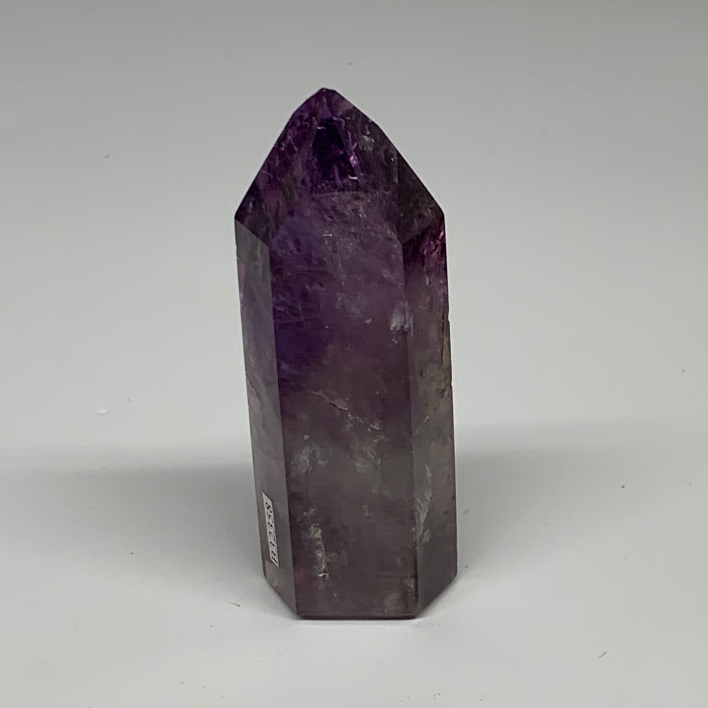 156.3g, 3.8"x1.4"x1.1", Natural Amethyst Tower Point Obelisk @Brazil, B32358
