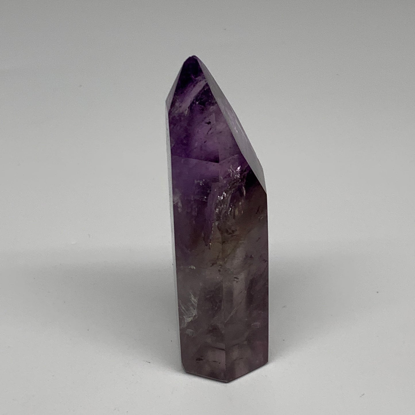 156.3g, 3.8"x1.4"x1.1", Natural Amethyst Tower Point Obelisk @Brazil, B32358