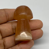 99.5g, 1.9"-1.9", 2pcs, Natural Honey Calcite Mushroom Gemstone @Pakistan, B3173