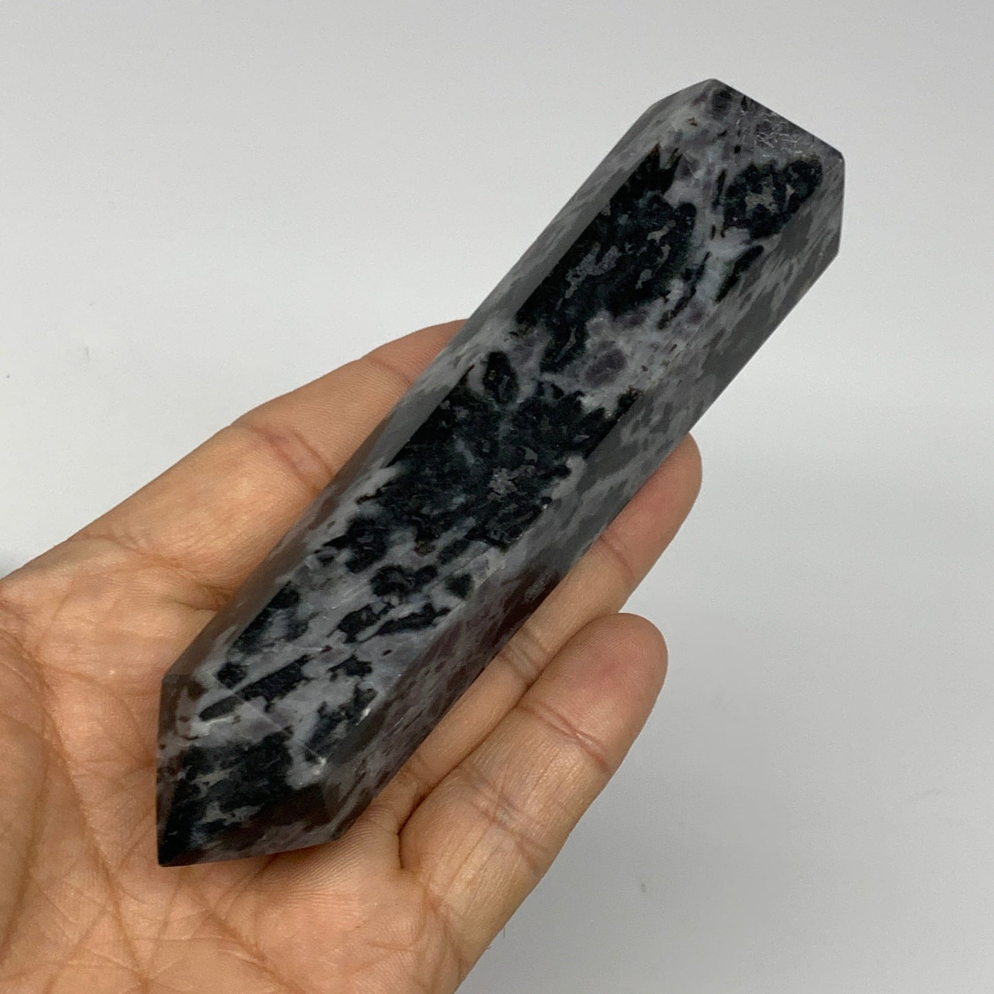 1280 grams, 5" -5.6", 5 pcs, Indigo Gabro Merlinte Towers/Obelisks, B21459