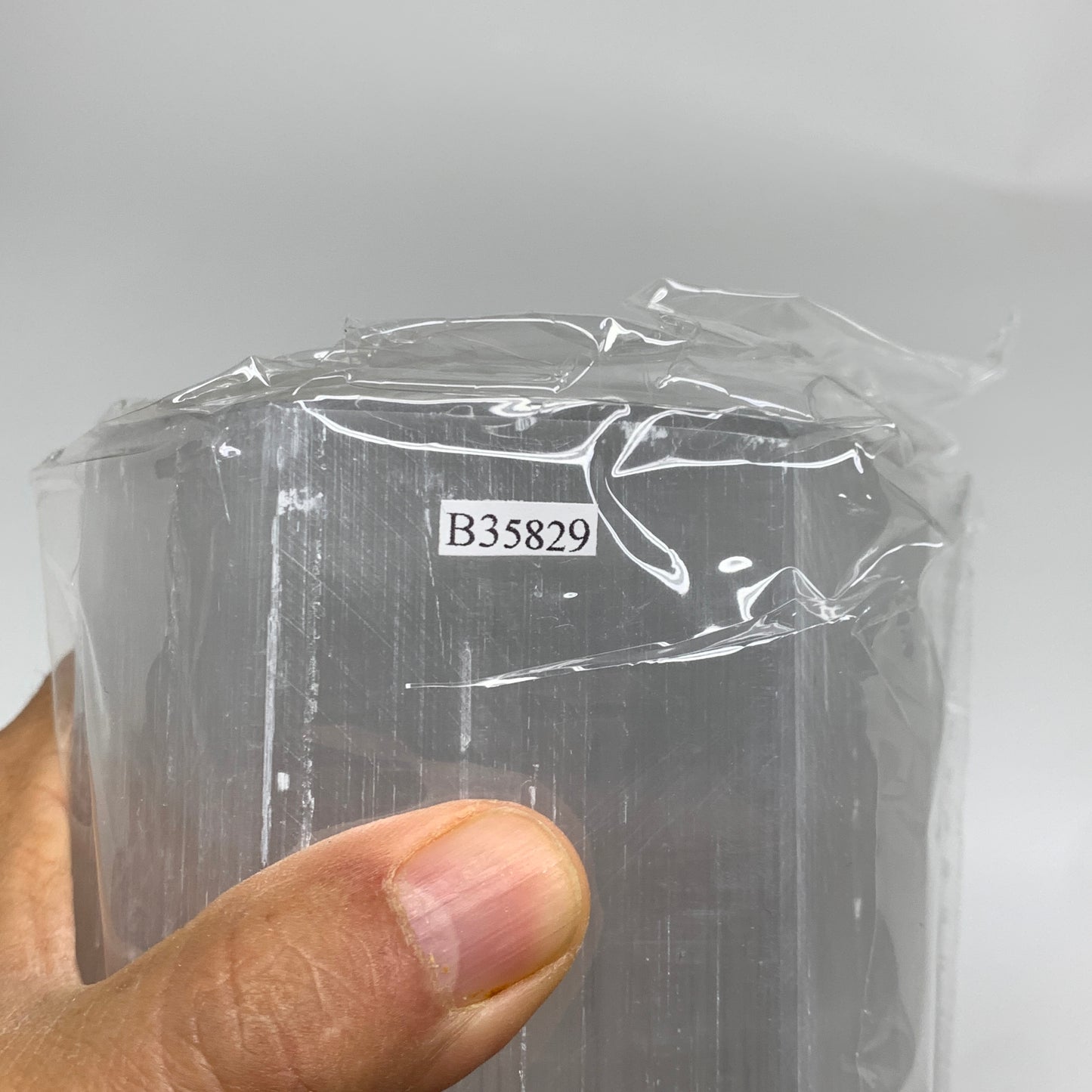 8.6 lbs. 11.1"x3.4", Hexagon Selenite (Satin Spar) Lamp, w/6ft Chord, B35829