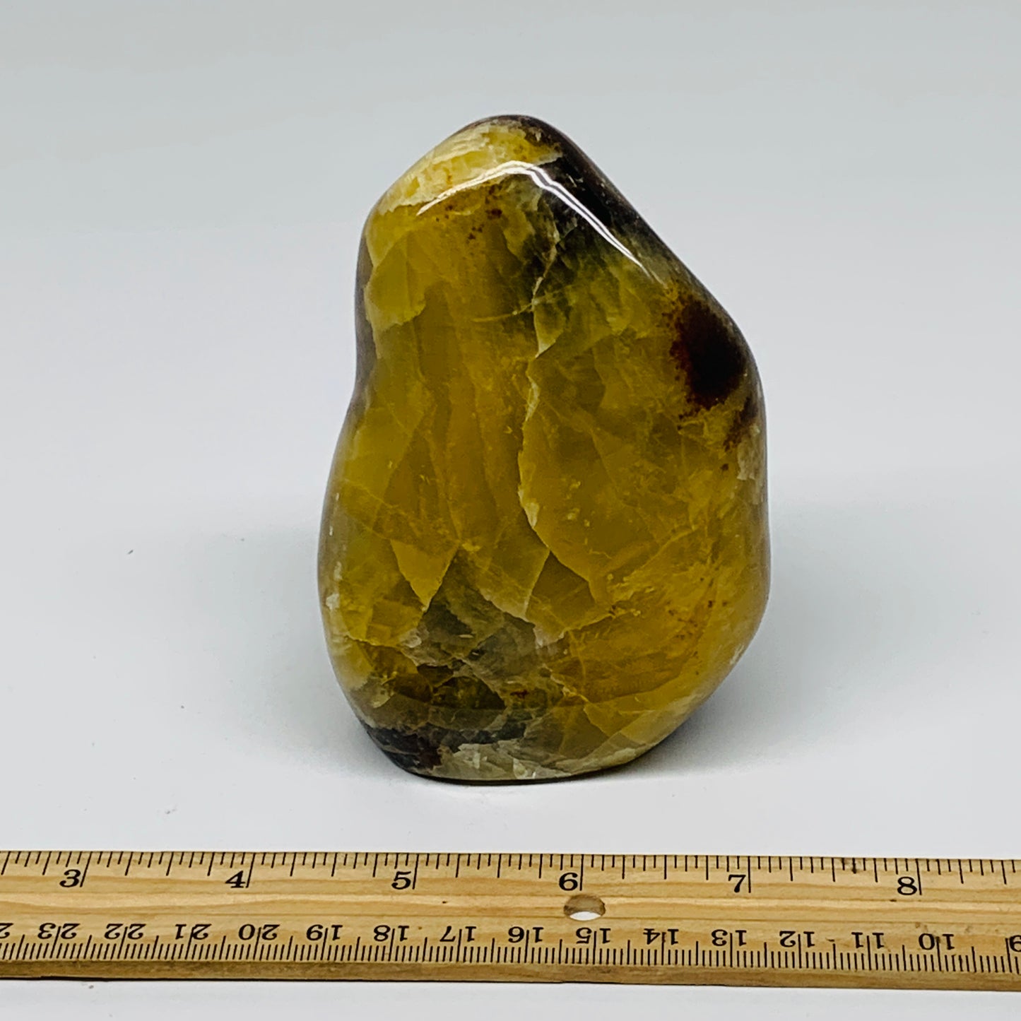 1.3 lbs, 4.1"x2.8"x2.2", Septarian Nodules Freeform Polished Crystal, B37389