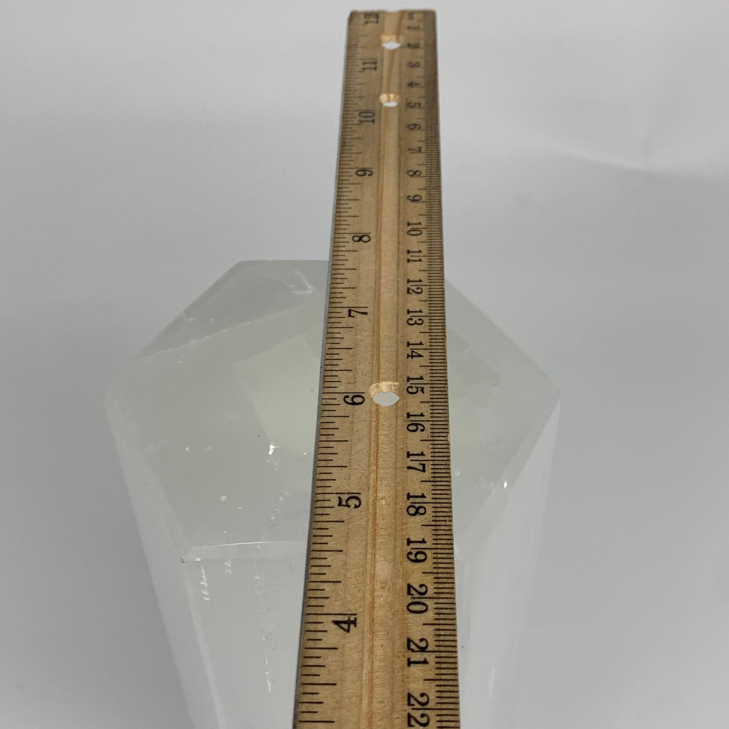 7.6 lbs. 9.75"x3.5", Hexagon Selenite (Satin Spar) Lamp, w/6ft Chord, B35830