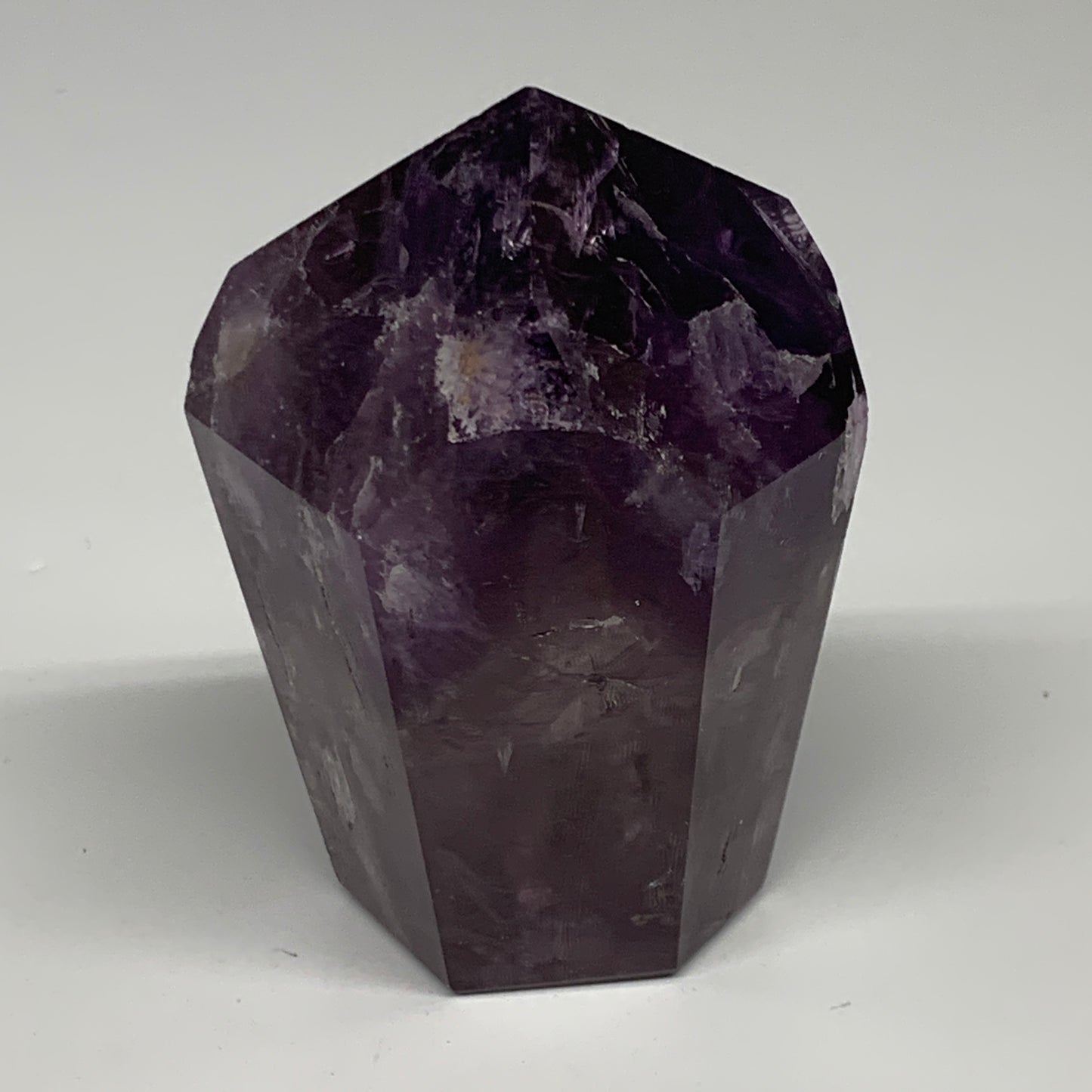 239.9g, 3.2"x2.2"x1.6", Natural Amethyst Tower Point Obelisk @Brazil, B32359