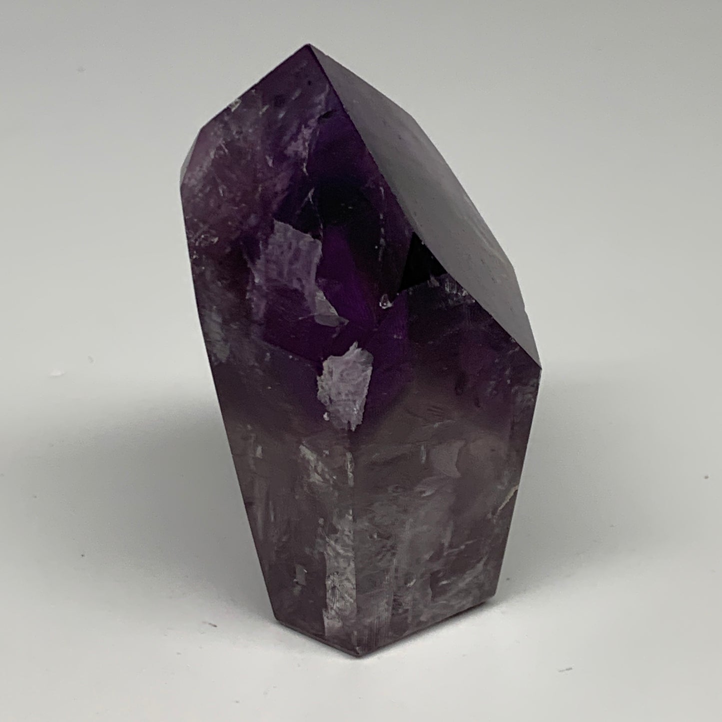 239.9g, 3.2"x2.2"x1.6", Natural Amethyst Tower Point Obelisk @Brazil, B32359