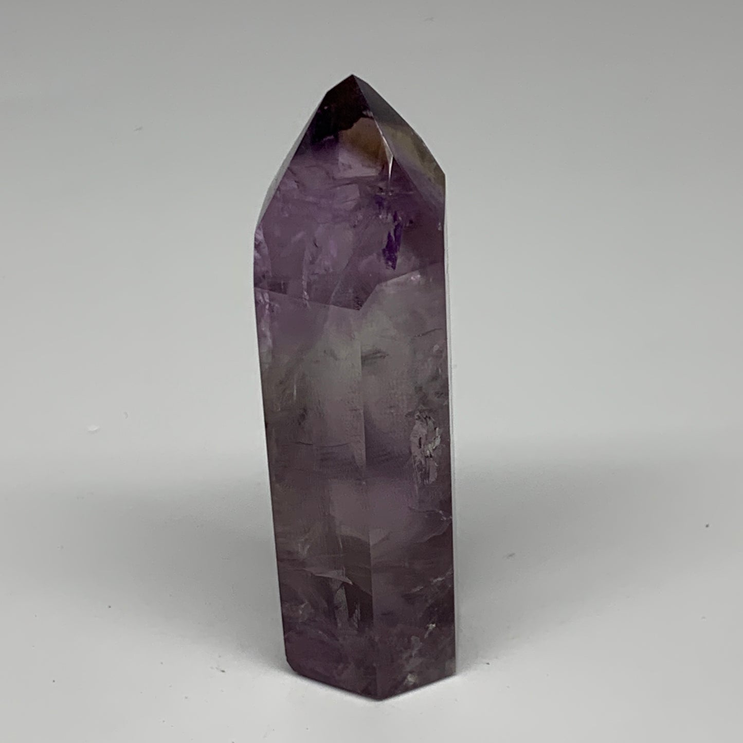 120g, 3.4"x1.2"x1", Natural Amethyst Tower Point Obelisk @Brazil, B32360
