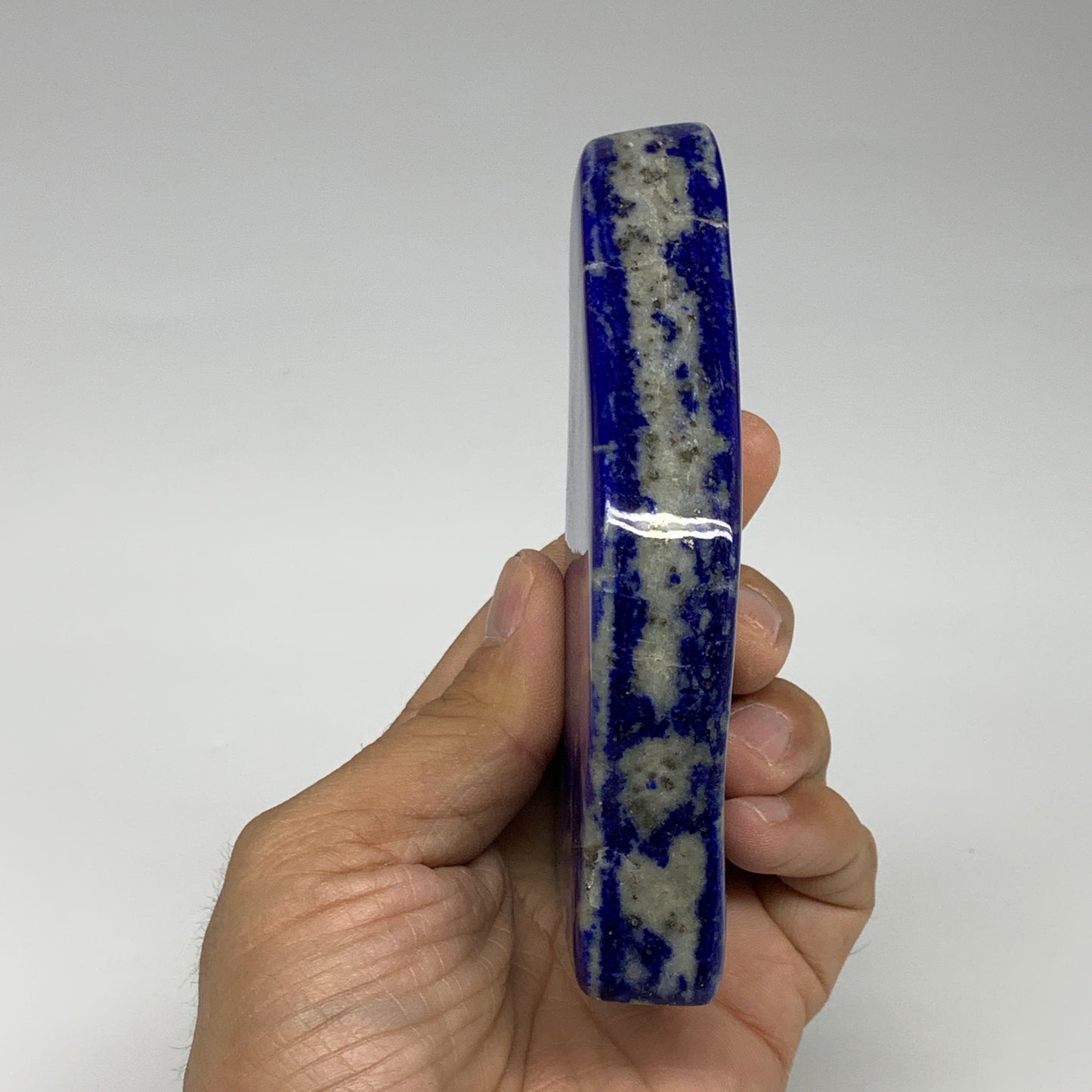 308.7g, 4.4"x2.2"x0.7", Natural Polished Freeform Lapis Lazuli @Afghanistan,B302