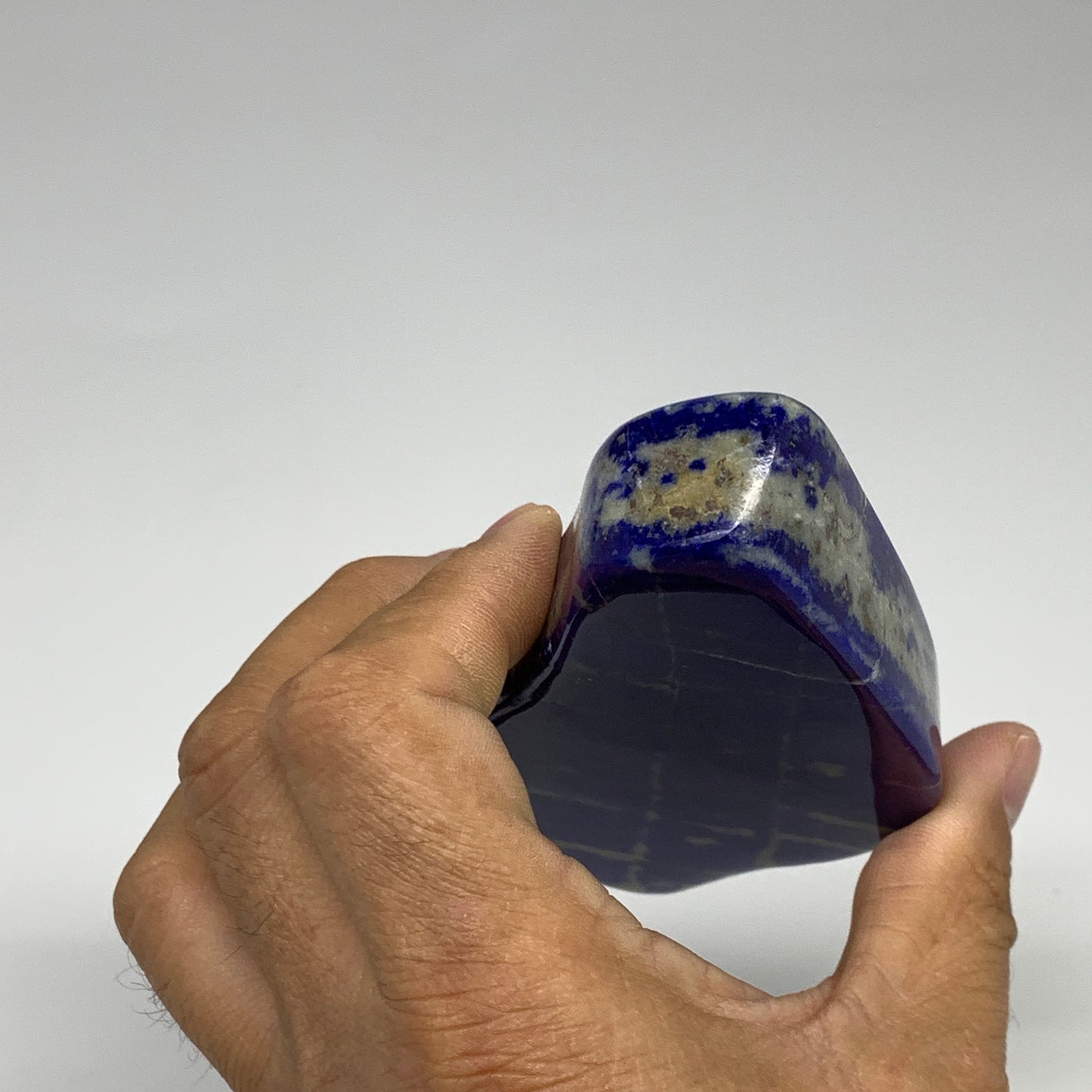 308.7g, 4.4"x2.2"x0.7", Natural Polished Freeform Lapis Lazuli @Afghanistan,B302