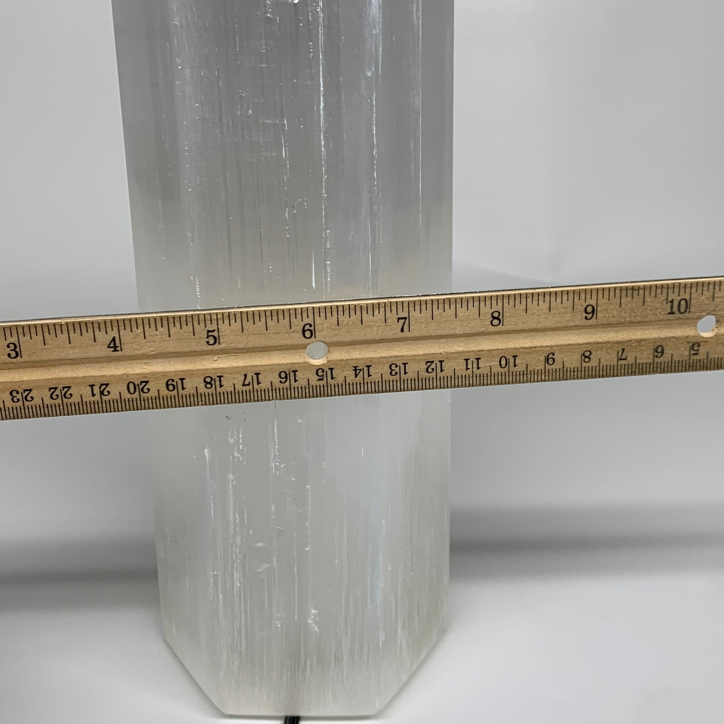 7.24 lbs. 9.75"x3.3", Hexagon Selenite (Satin Spar) Lamp, w/6ft Chord, B35832x