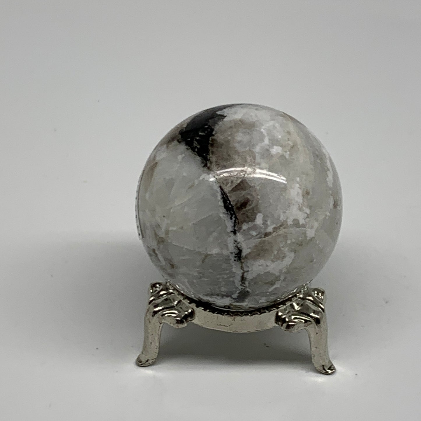 101.8g, 1.7"(41mm), Natural Rainbow Moonstone Sphere Ball Gemstone, B35168