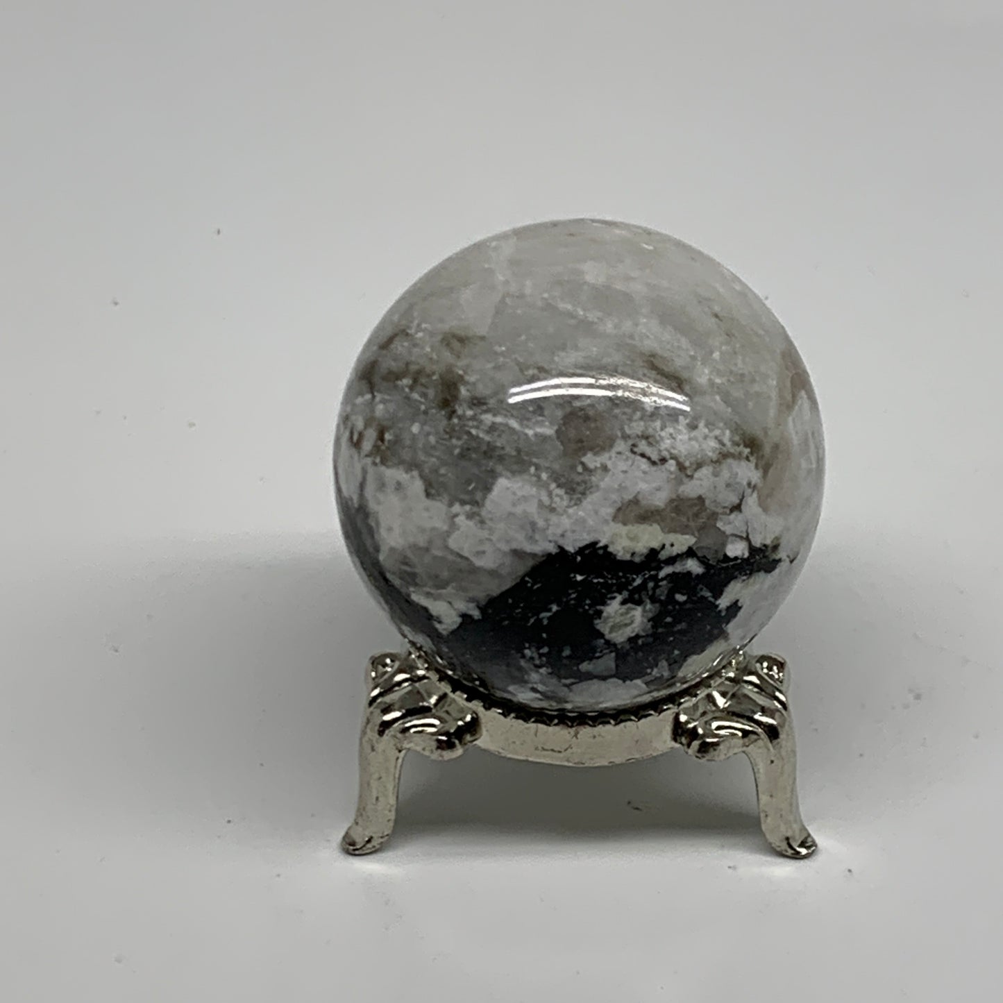 101.8g, 1.7"(41mm), Natural Rainbow Moonstone Sphere Ball Gemstone, B35168