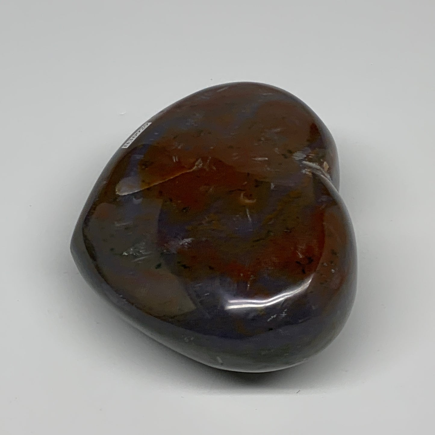 1.75 lbs, 3.8"x3.5"x2.1" Ocean Jasper Heart Polished Healing Crystal, B30929