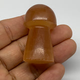 88.5g, 1.7"-1.8", 2pcs, Natural Honey Calcite Mushroom Gemstone @Pakistan, B3173