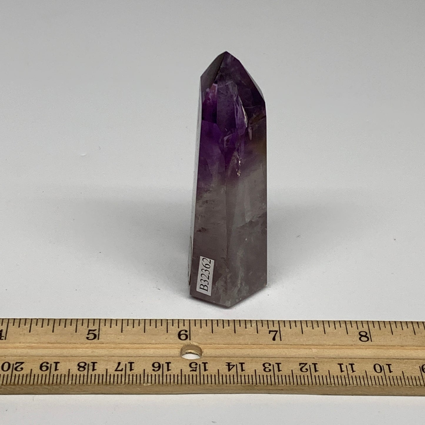 76.7g, 3"x1.2"x0.9", Natural Amethyst Tower Point Obelisk @Brazil, B32362