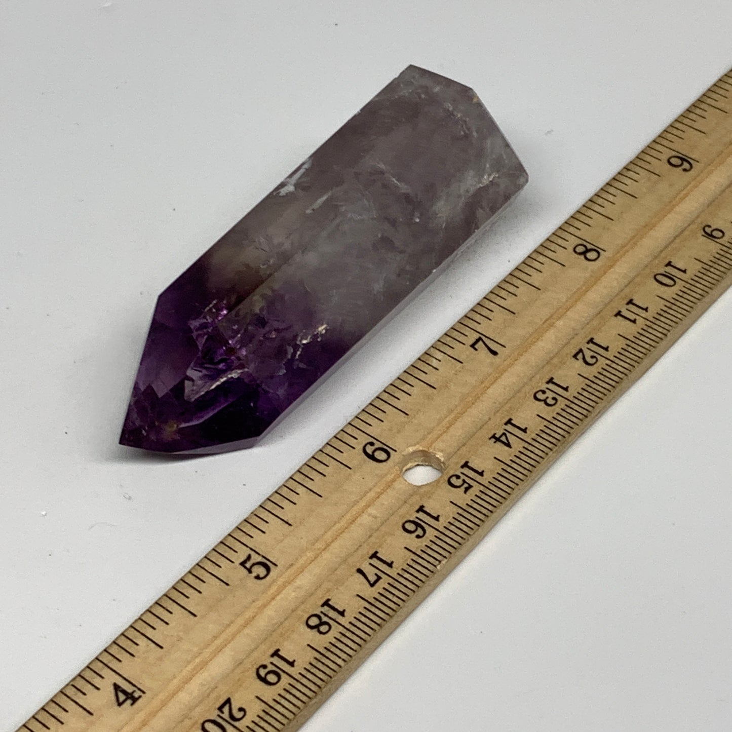 76.7g, 3"x1.2"x0.9", Natural Amethyst Tower Point Obelisk @Brazil, B32362