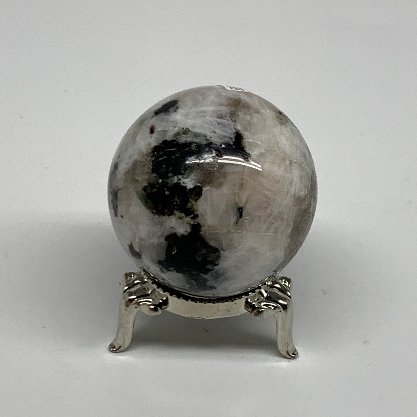 126.4g, 1.7"(44mm), Natural Rainbow Moonstone Sphere Ball Gemstone, B35169