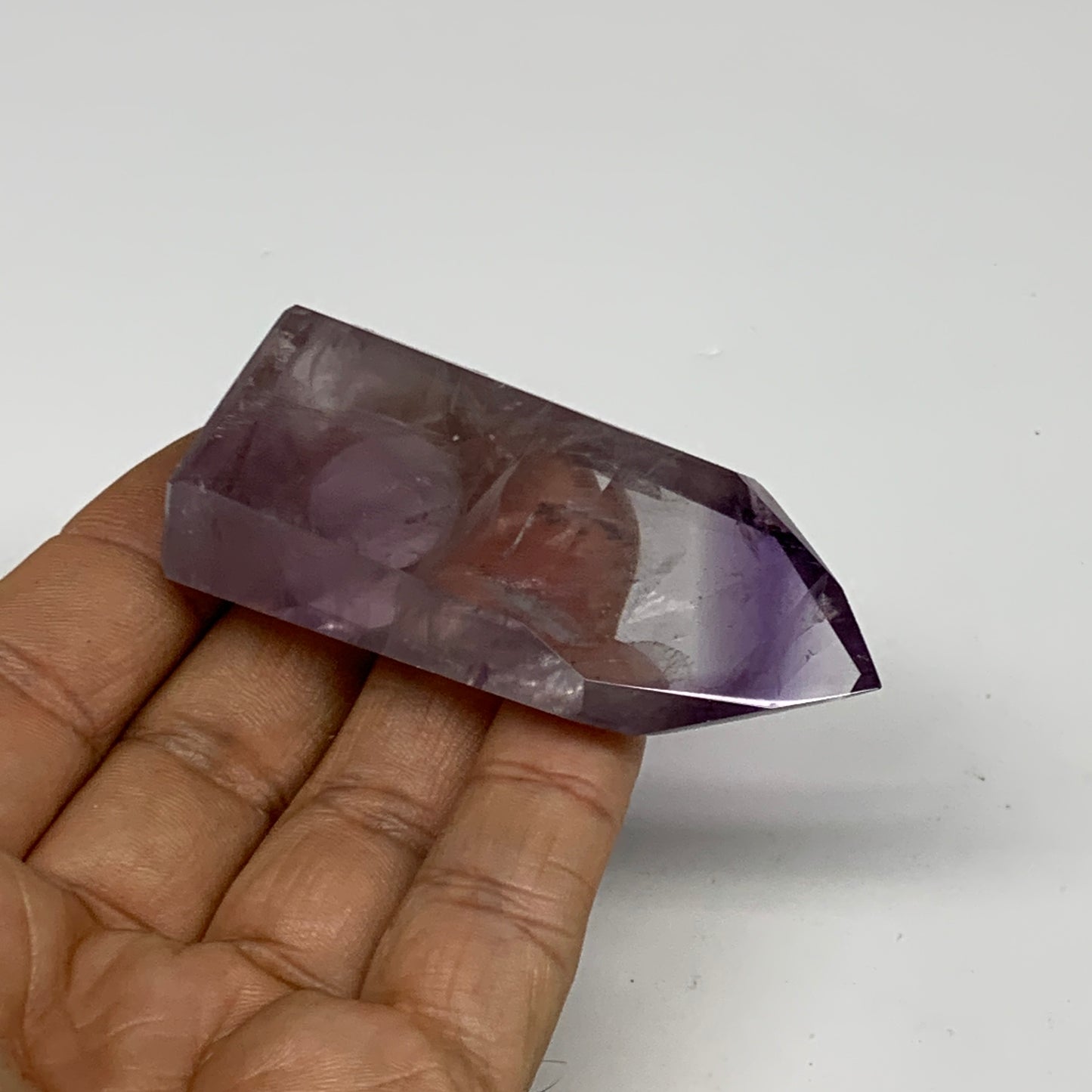 56.6g, 2.6"x1.2"x0.7", Natural Amethyst Tower Point Obelisk @Brazil, B32363