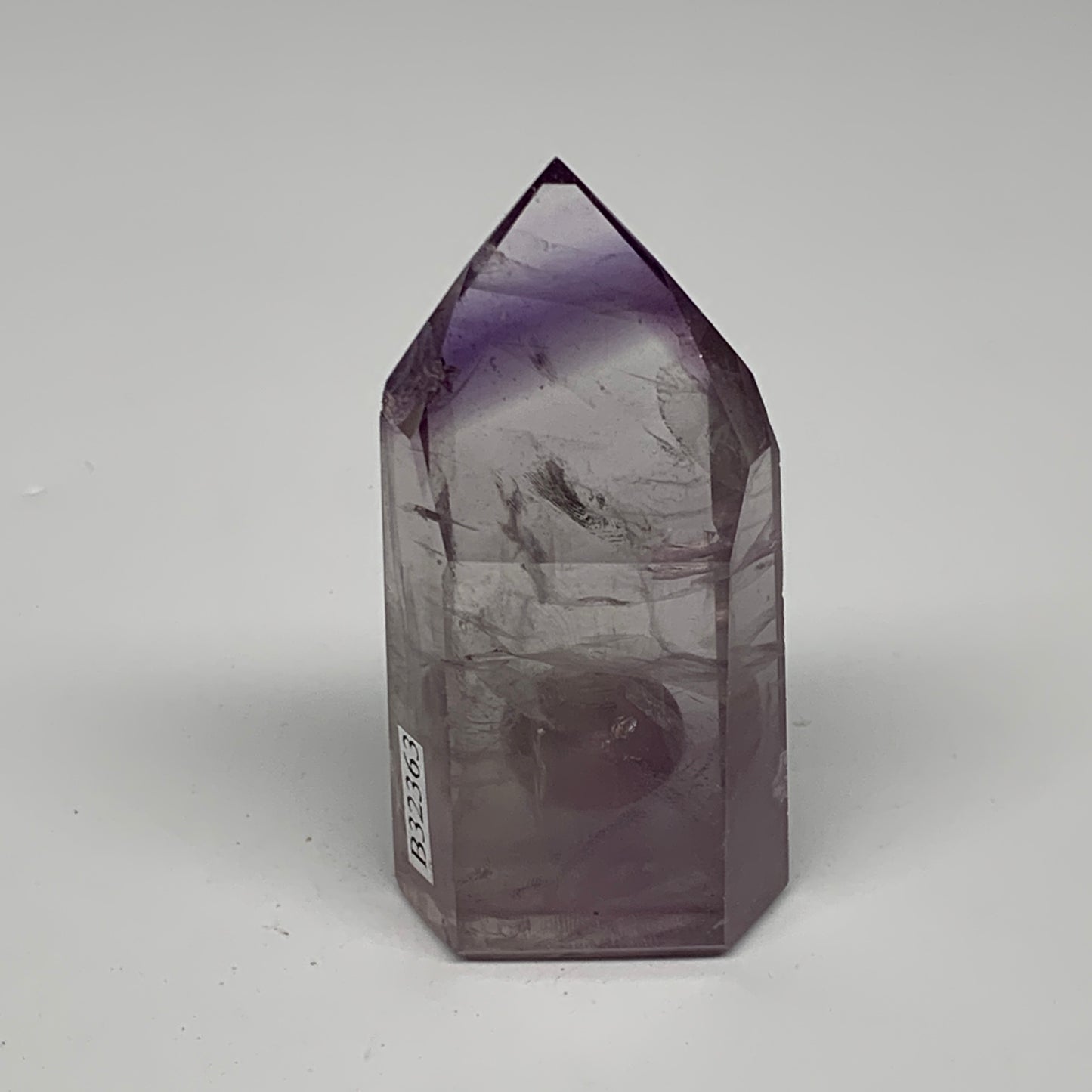 56.6g, 2.6"x1.2"x0.7", Natural Amethyst Tower Point Obelisk @Brazil, B32363