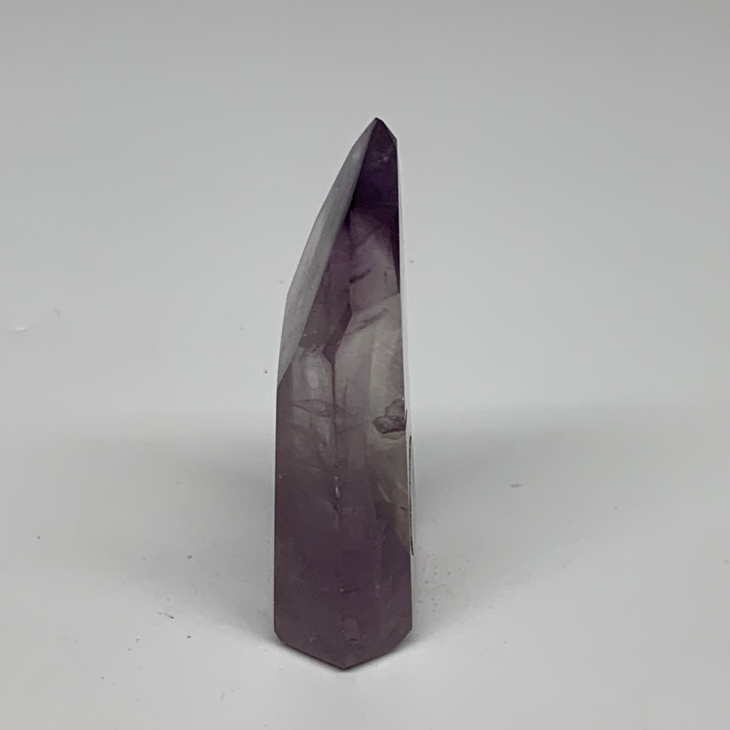 56.6g, 2.6"x1.2"x0.7", Natural Amethyst Tower Point Obelisk @Brazil, B32363