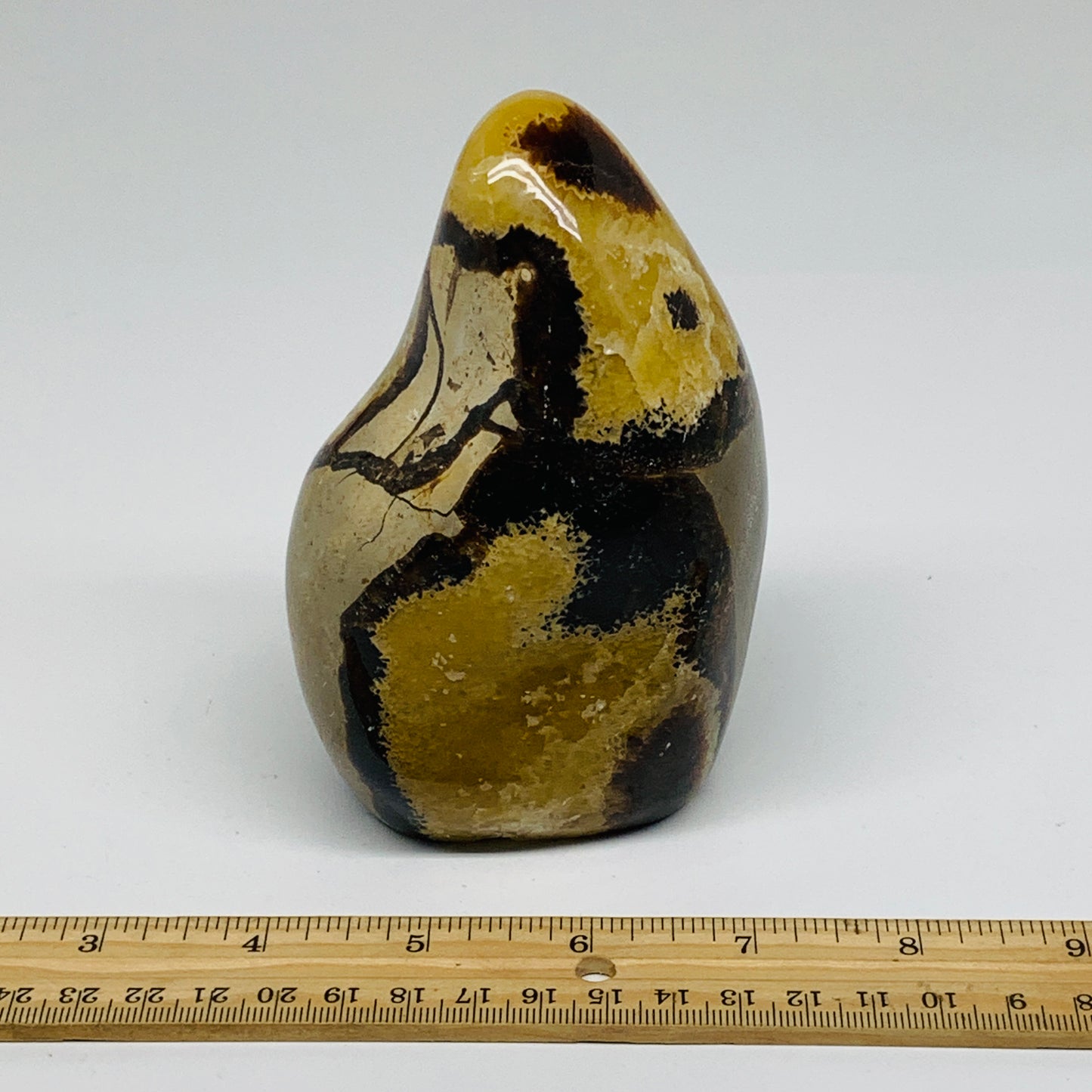 1.8 lbs, 4.7"x3.1"x2.6", Septarian Nodules Freeform Polished Crystal, B37393