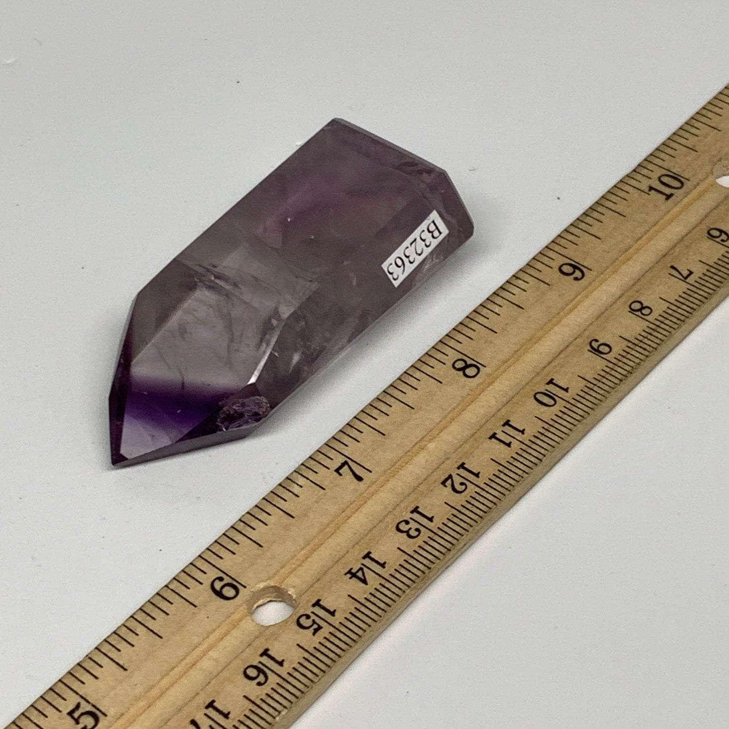 56.6g, 2.6"x1.2"x0.7", Natural Amethyst Tower Point Obelisk @Brazil, B32363
