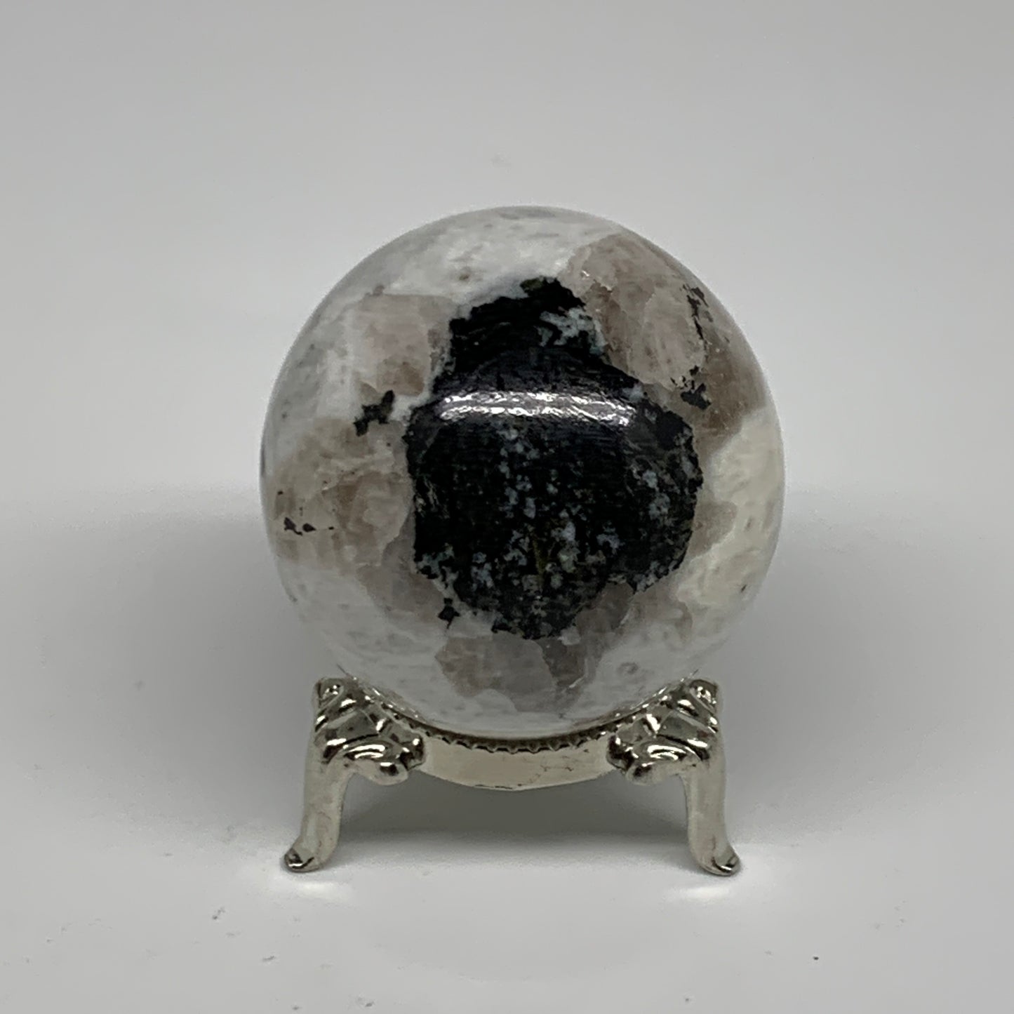 139.9g, 1.8"(46mm), Natural Rainbow Moonstone Sphere Ball Gemstone, B35170