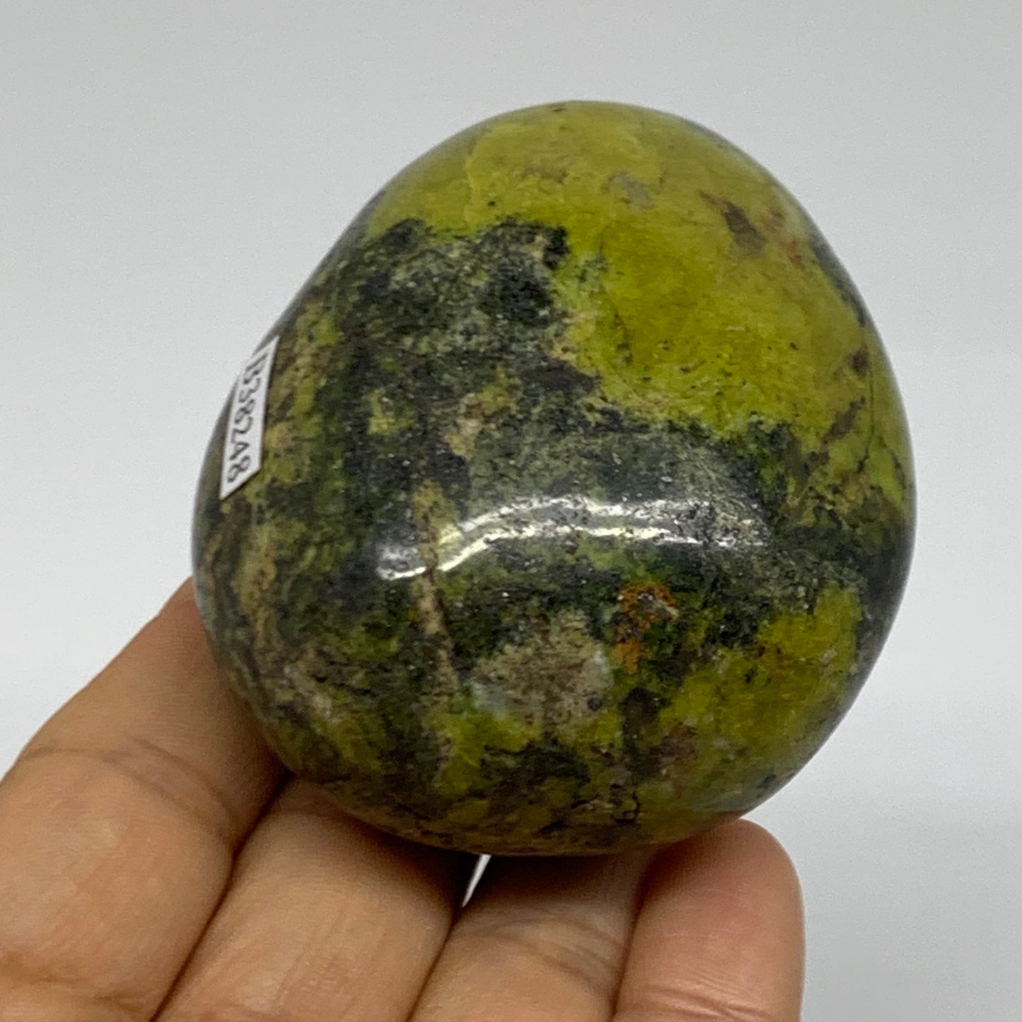 198g, 2.7"x2.3"x1.7", Green Opal Crystal PalmStone Polished Reiki, B38248