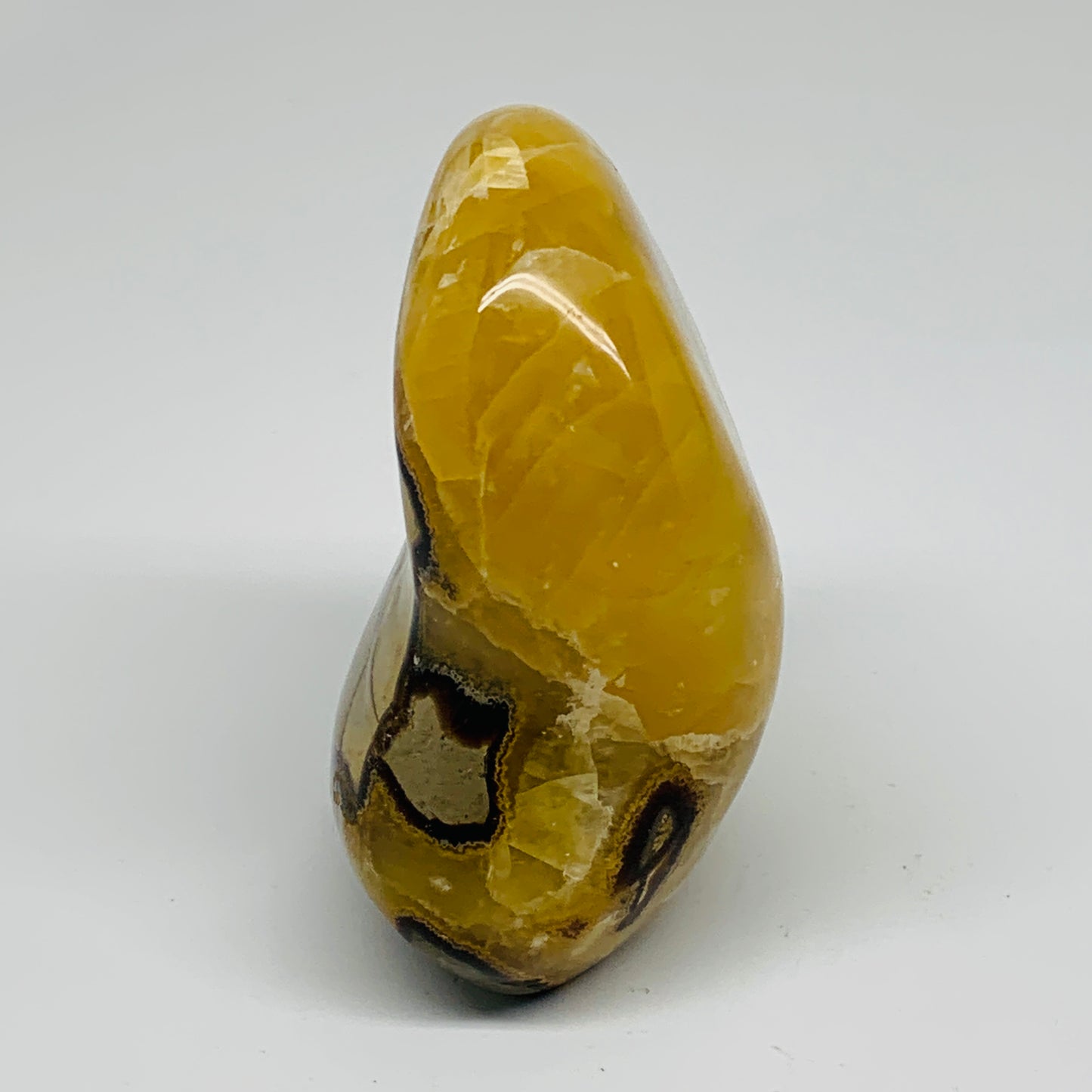 1.55 lbs, 4.2"x3"x2", Septarian Nodules Freeform Polished Crystal, B37394