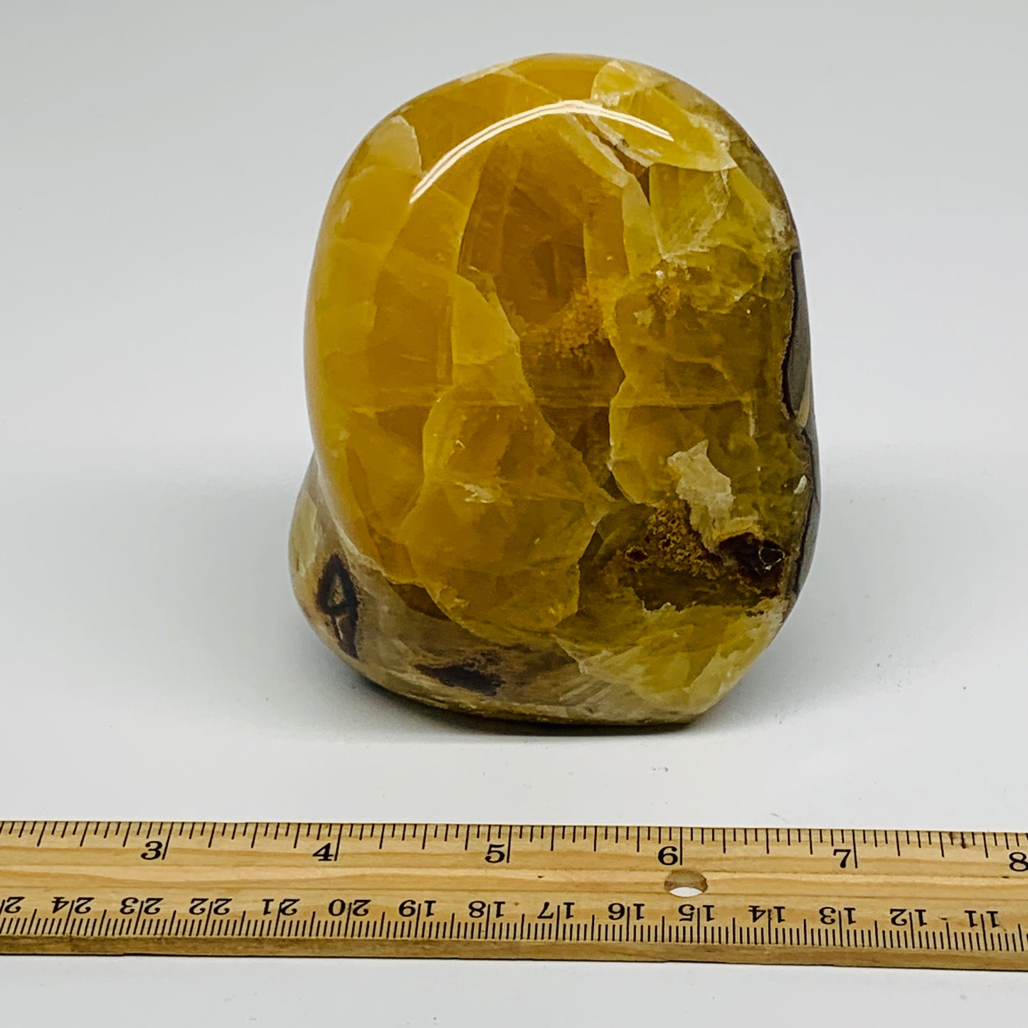 1.55 lbs, 4.2"x3"x2", Septarian Nodules Freeform Polished Crystal, B37394