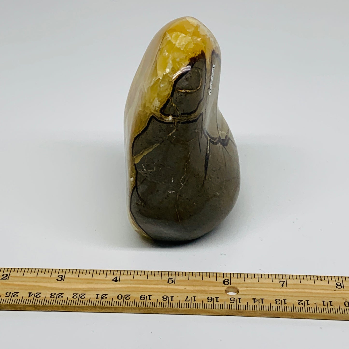 1.55 lbs, 4.2"x3"x2", Septarian Nodules Freeform Polished Crystal, B37394