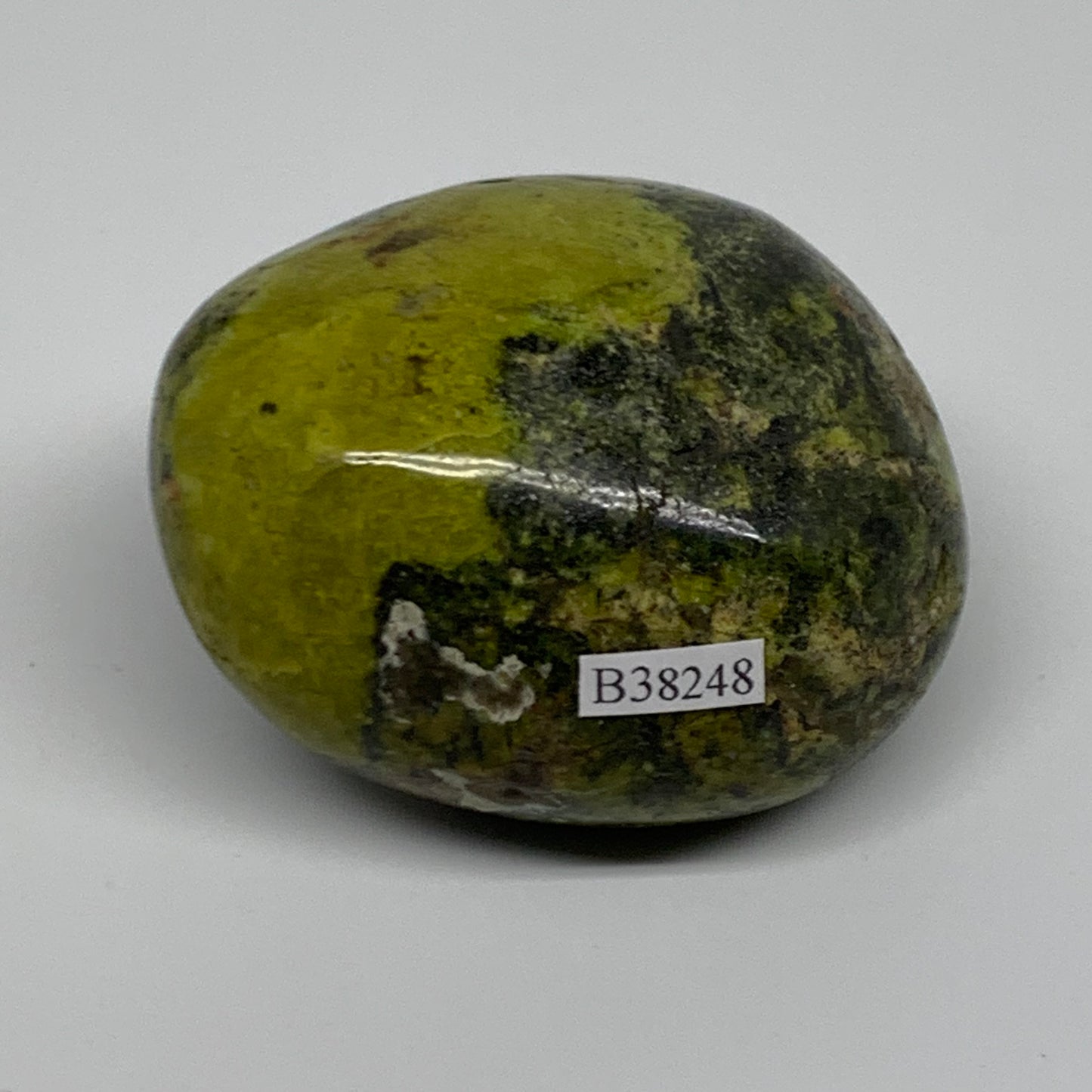 198g, 2.7"x2.3"x1.7", Green Opal Crystal PalmStone Polished Reiki, B38248