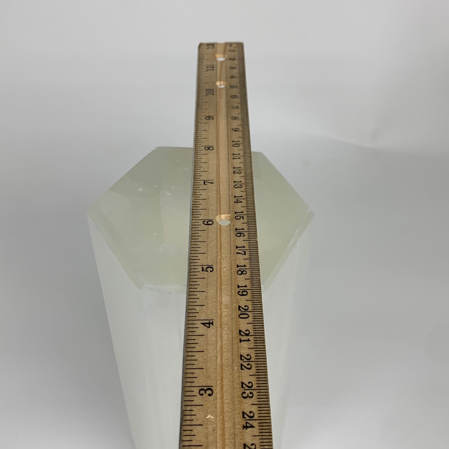 7.5 lbs. 9.5"x3.4", Hexagon Selenite (Satin Spar) Lamp, w/6ft Chord, B35834