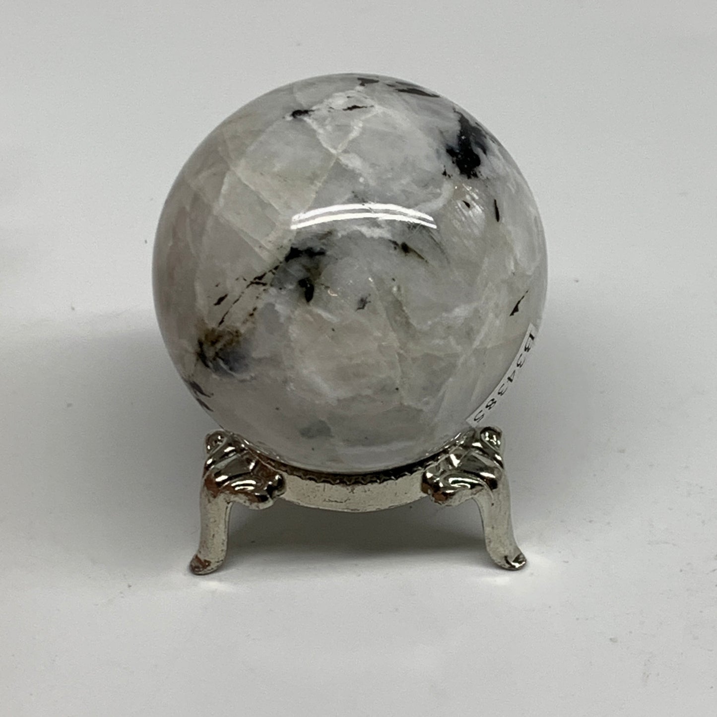 139.9g, 1.8"(46mm), Natural Rainbow Moonstone Sphere Ball Gemstone, B34385