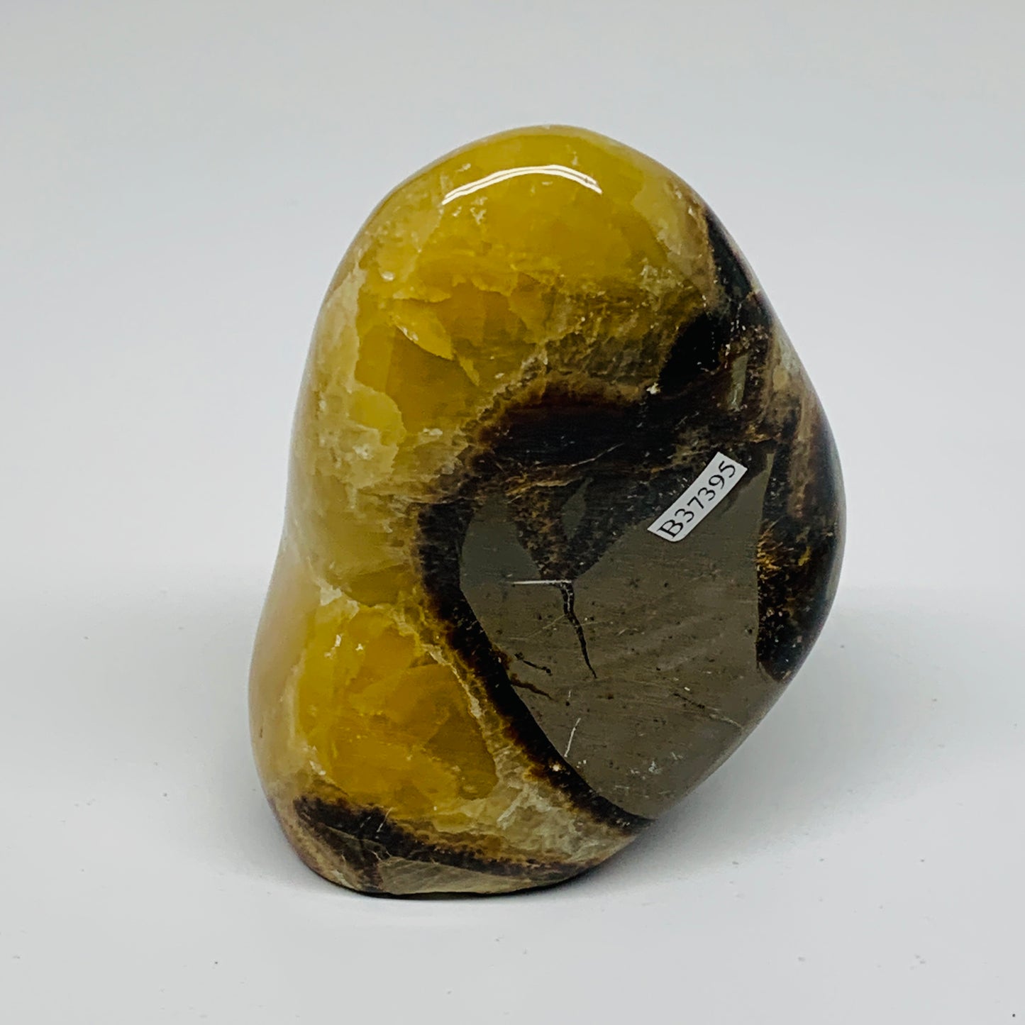 1.24 lbs, 3.9"x2.9"x1.8", Septarian Nodules Freeform Polished Crystal, B37395