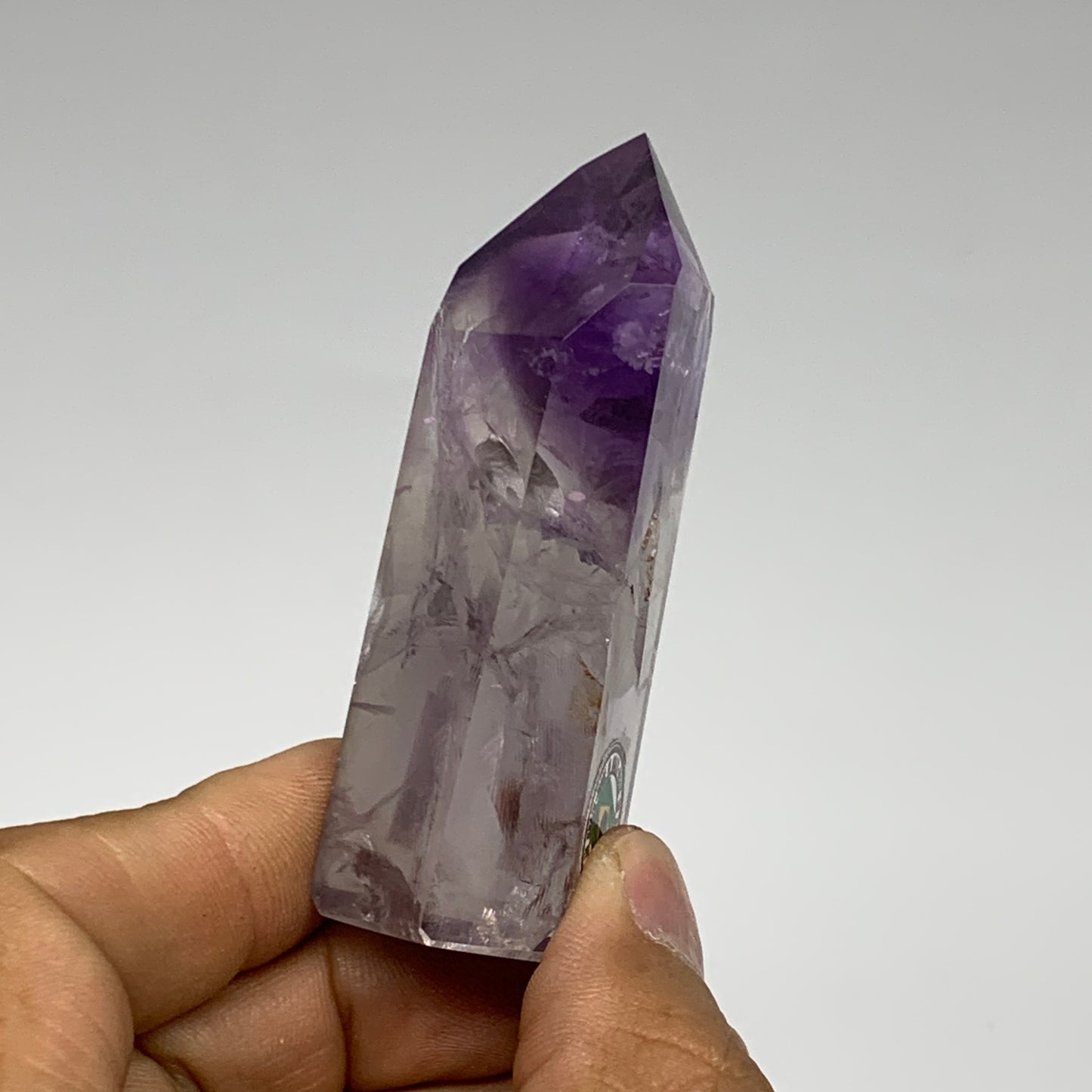 72.8g, 2.7"x1.1"x0.8", Natural Amethyst Tower Point Obelisk @Brazil, B32366