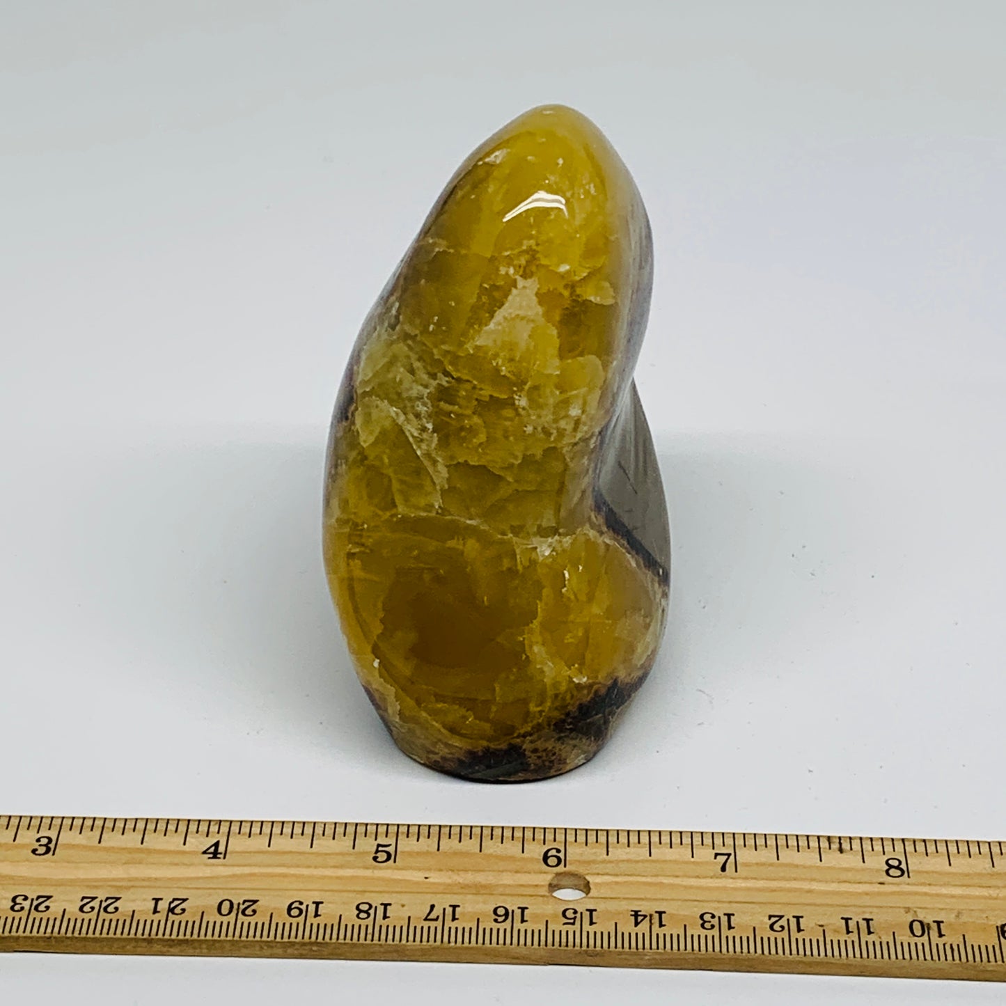 1.24 lbs, 3.9"x2.9"x1.8", Septarian Nodules Freeform Polished Crystal, B37395