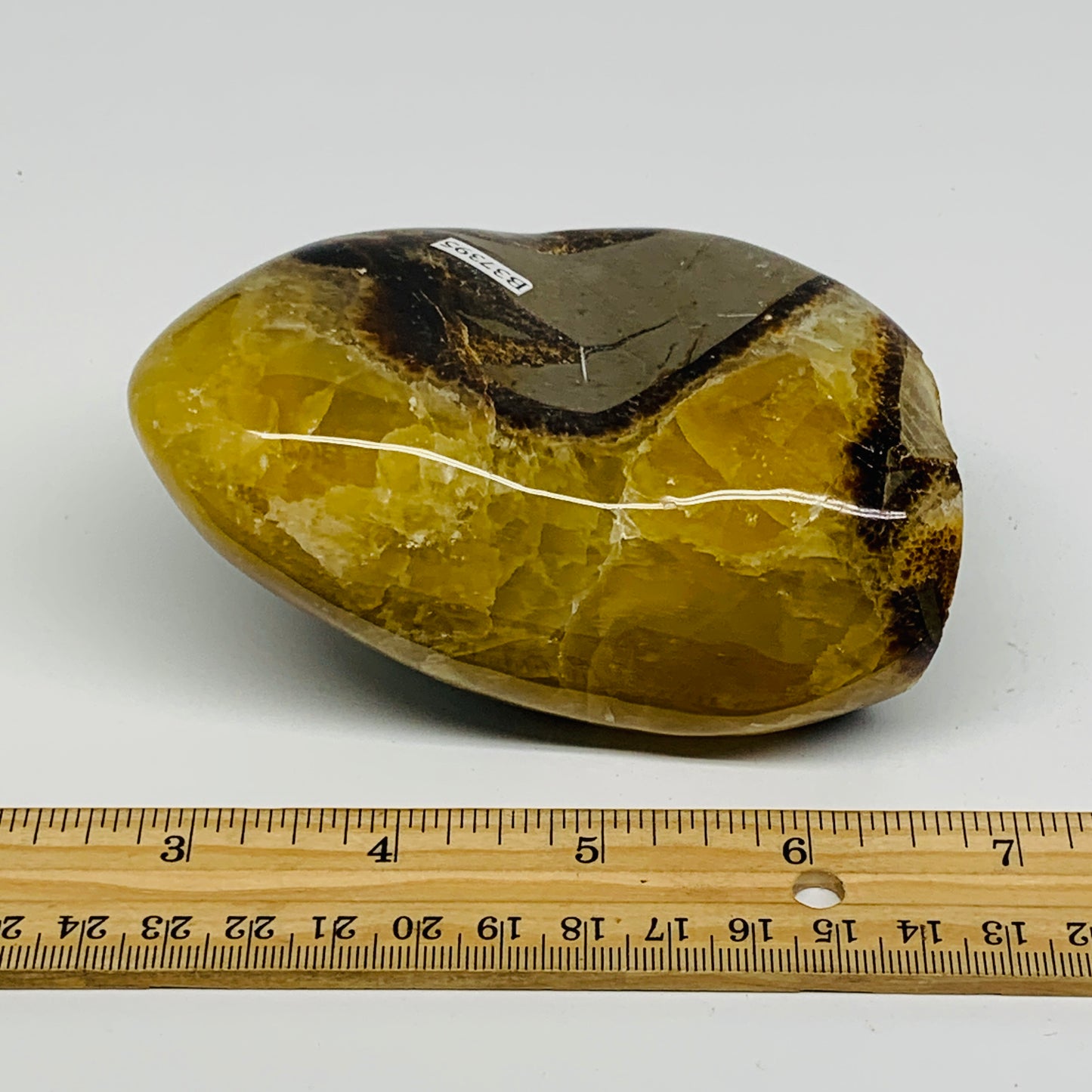 1.24 lbs, 3.9"x2.9"x1.8", Septarian Nodules Freeform Polished Crystal, B37395