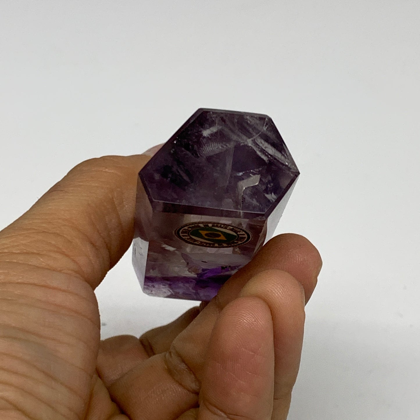 72.8g, 2.7"x1.1"x0.8", Natural Amethyst Tower Point Obelisk @Brazil, B32366