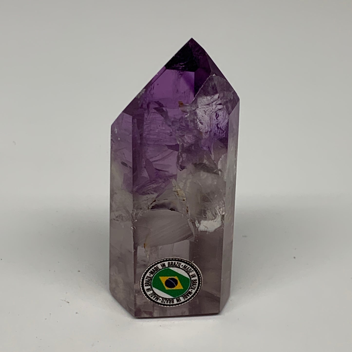 72.8g, 2.7"x1.1"x0.8", Natural Amethyst Tower Point Obelisk @Brazil, B32366