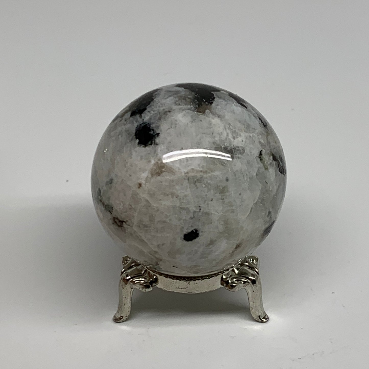 176.8g, 2"(50mm), Natural Rainbow Moonstone Sphere Ball Gemstone, B34386